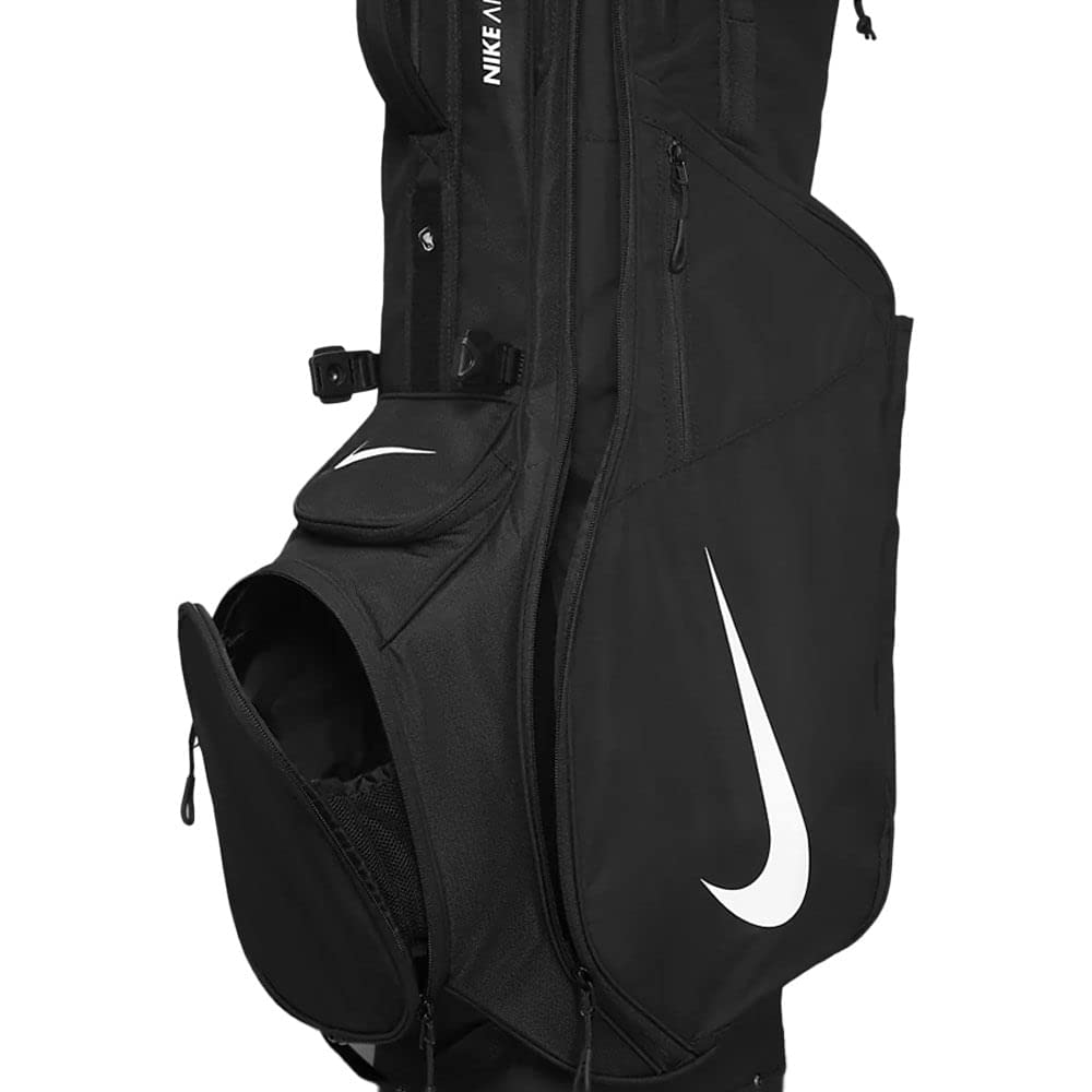 Nike Air Hybrid 2 Golf Bag - Lightweight Stand Bag with 5-Way Divider, Black & White | Perfect for Golf Tournaments & Practice Rounds | Water-Resistant & Durable Design
