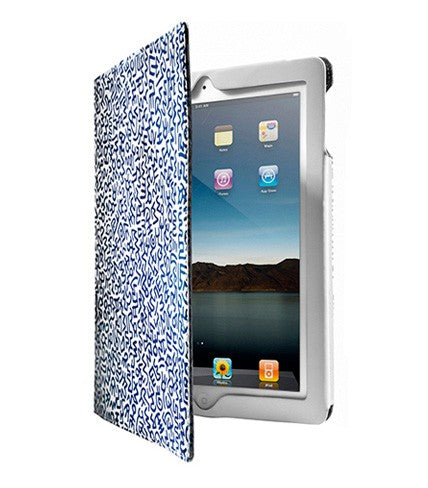 Keith Haring Blue iPad 2 Stand Holder - Adjustable Tablet Stand for Reading, Watching & Working - Perfect for Home, Office & Travel