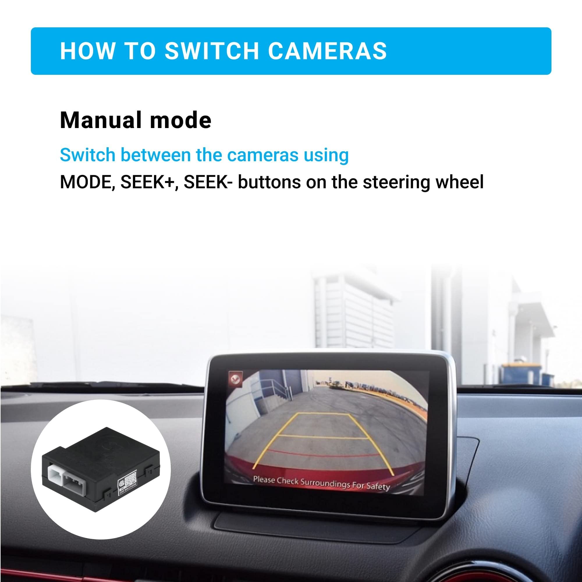 RFCC TTG2 Car Camera Control Switch System for Toyota Touch 2/Entune - Front View Camera Adapter Kit for Enhanced Driving Safety | Perfect for Parking Assistance, Off-Roading & Blind Spot Monitoring