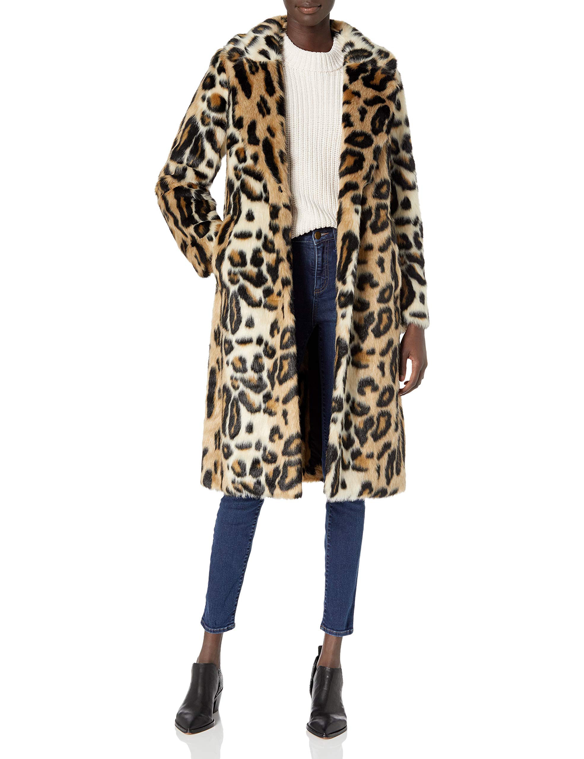 Rachel Roy Women's Faux Fur Long Coat - Winter Warm Fashion Jacket for Women, Elegant Plus Size Outerwear - Perfect for Holiday Parties & Cold Weather Outfits