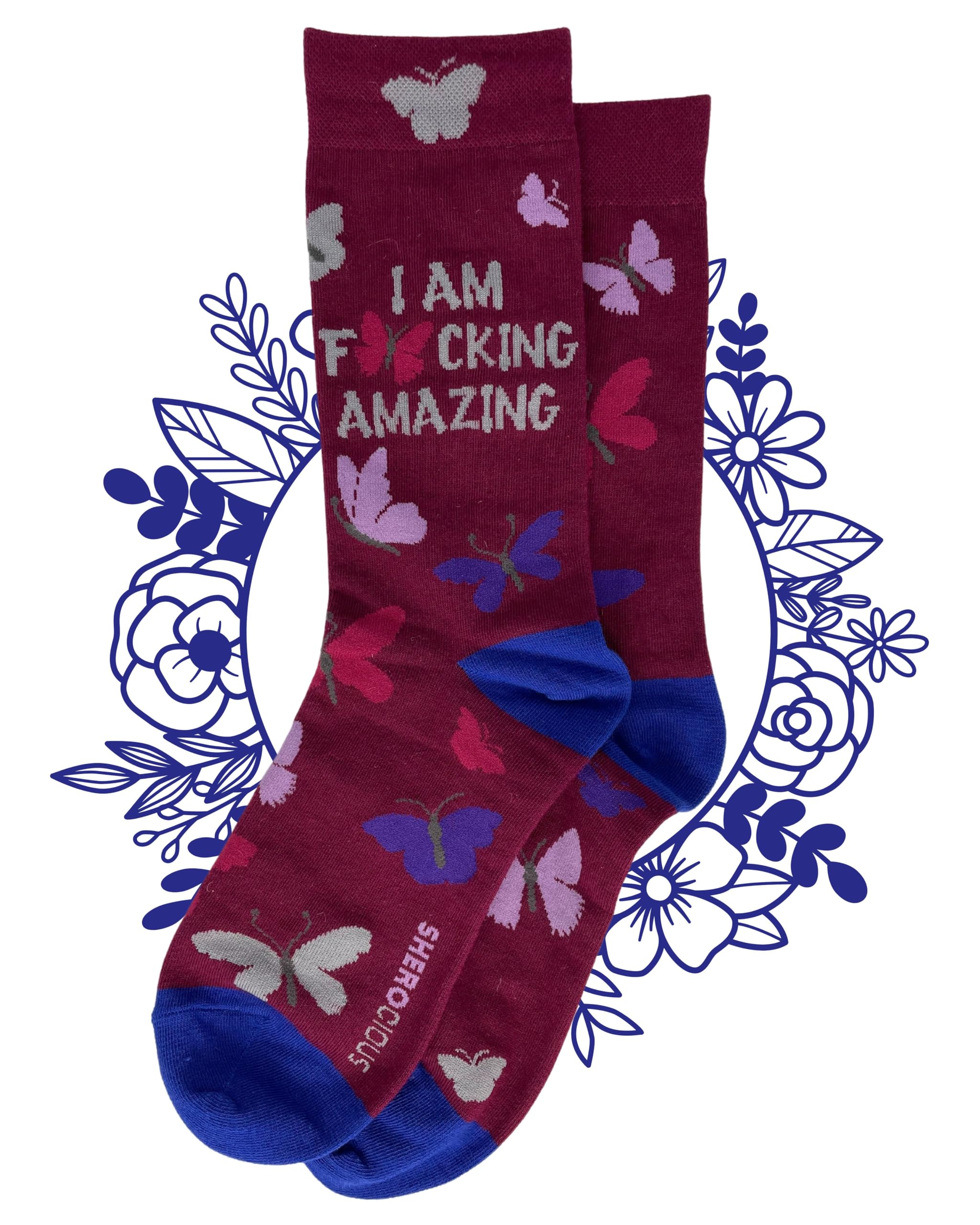 Cheerful Women's Fun Socks - Best Postpartum Gift for New Moms - Inspirational Girl Power Gifts - Perfect for Relaxation, Self-Care & Everyday Comfort