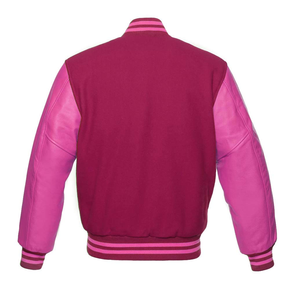 Premium Wool & Genuine Leather Varsity Jacket - Baseball Letterman Bomber Coat for Men & Women | School, College, Casual Wear & Outdoor Activities