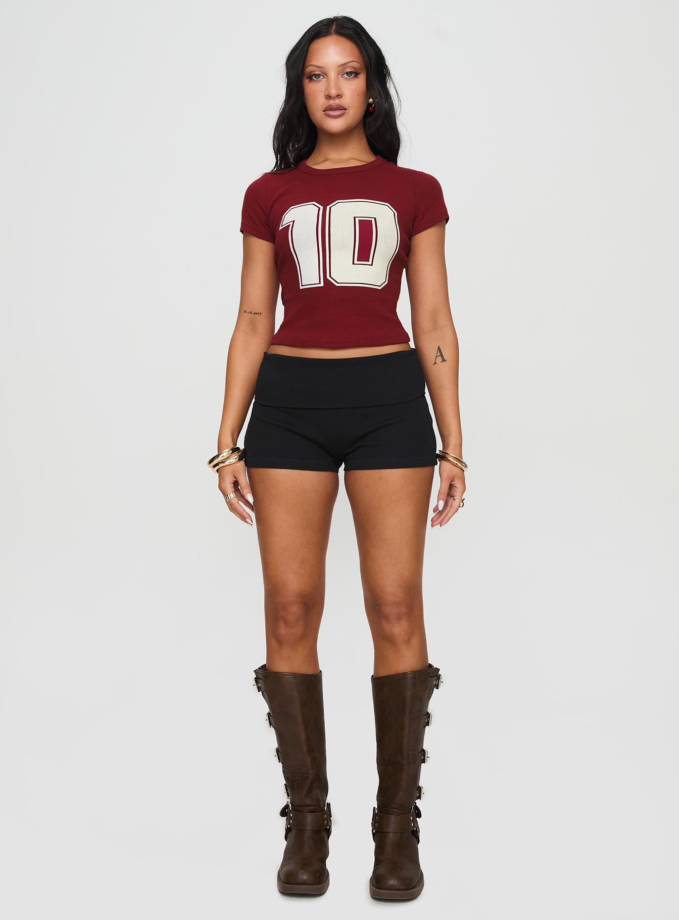 Baseline Rib Tee One Zero Red - Soft Cotton T-Shirt for Men & Women - Perfect for Casual Wear, Gym & Everyday Outfits