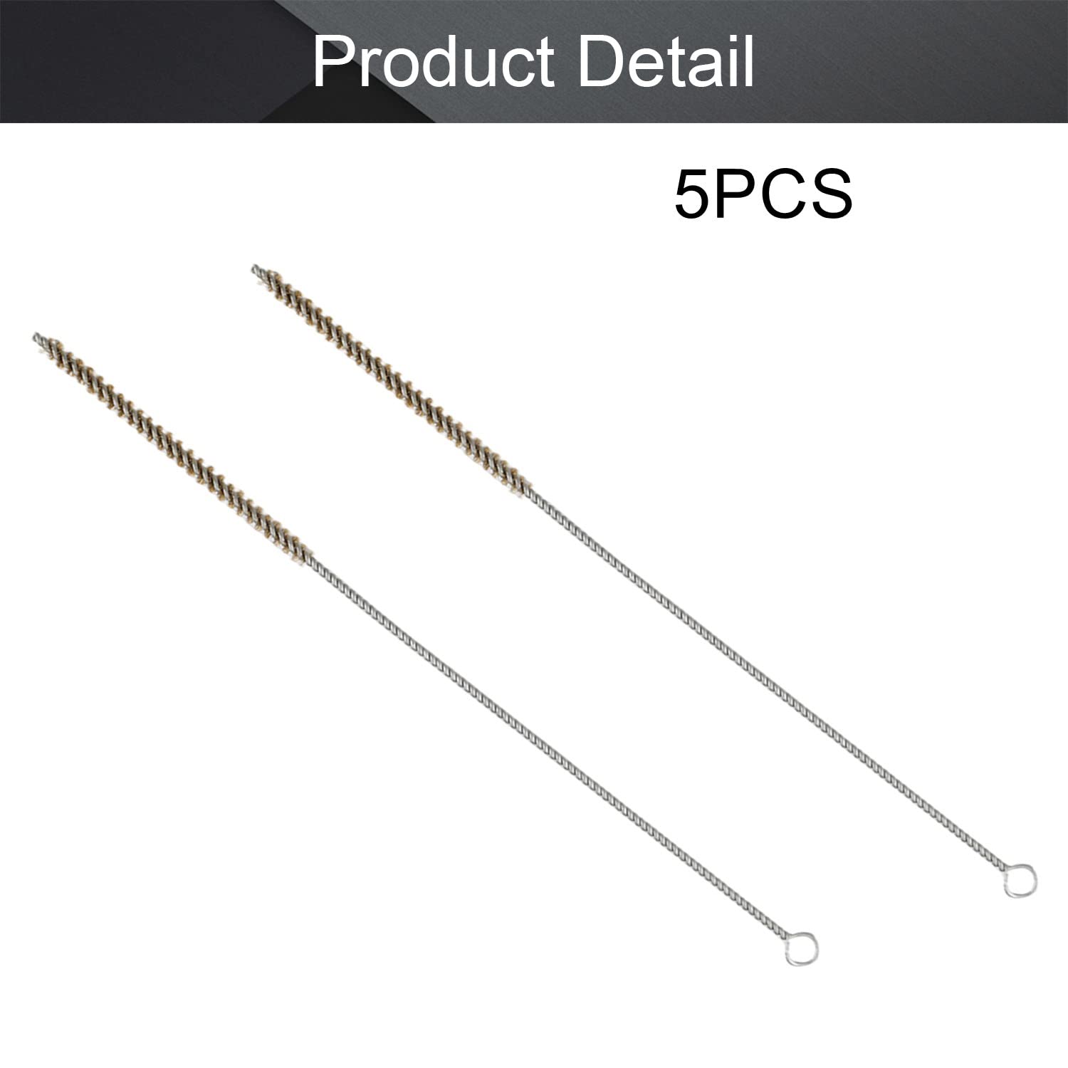 **Utoolmart Copper Wire Cleaning Brush Set - 5pcs Spiral Power Tube Brushes (0.2