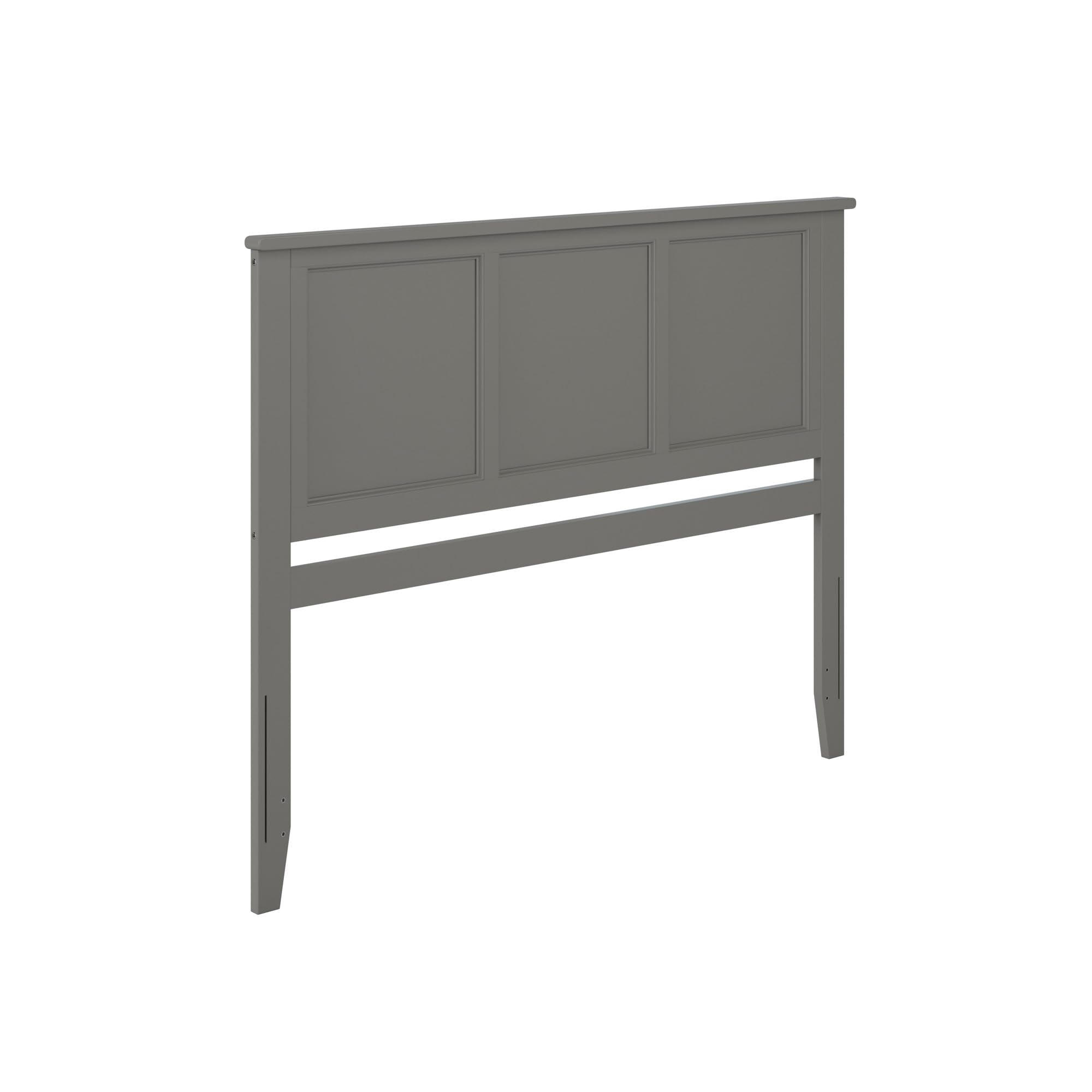 AFI Madison Queen Solid Wood Panel Headboard with USB Charging Ports - Grey Wooden Bed Frame Headboard for Master Bedroom, Guest Room & Home Decor