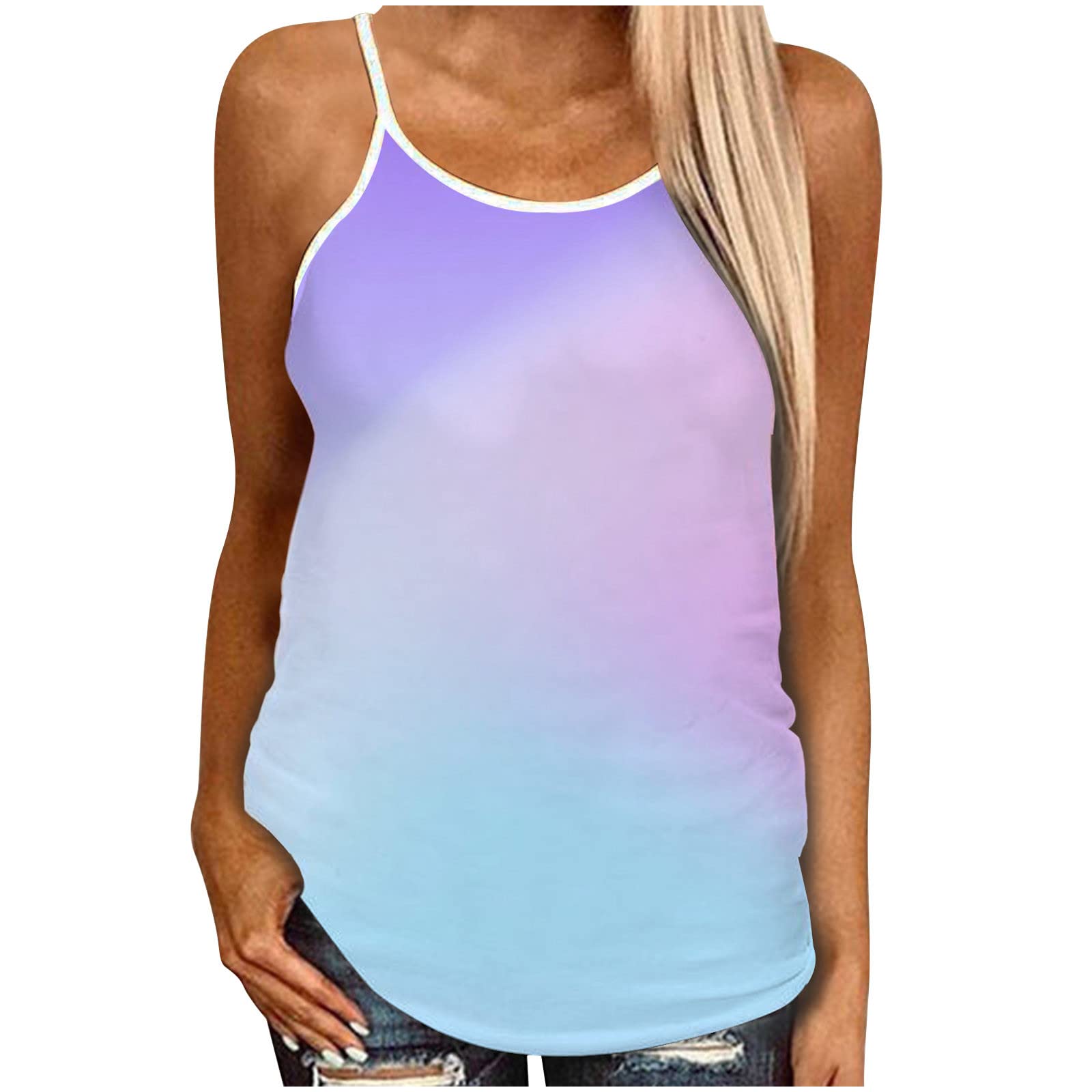 Women's Summer Halter Tops - Sexy Open Back Hollow Out Camisoles, Loose Casual Backless Tank Tops for Beach, Party & Vacation Outfits