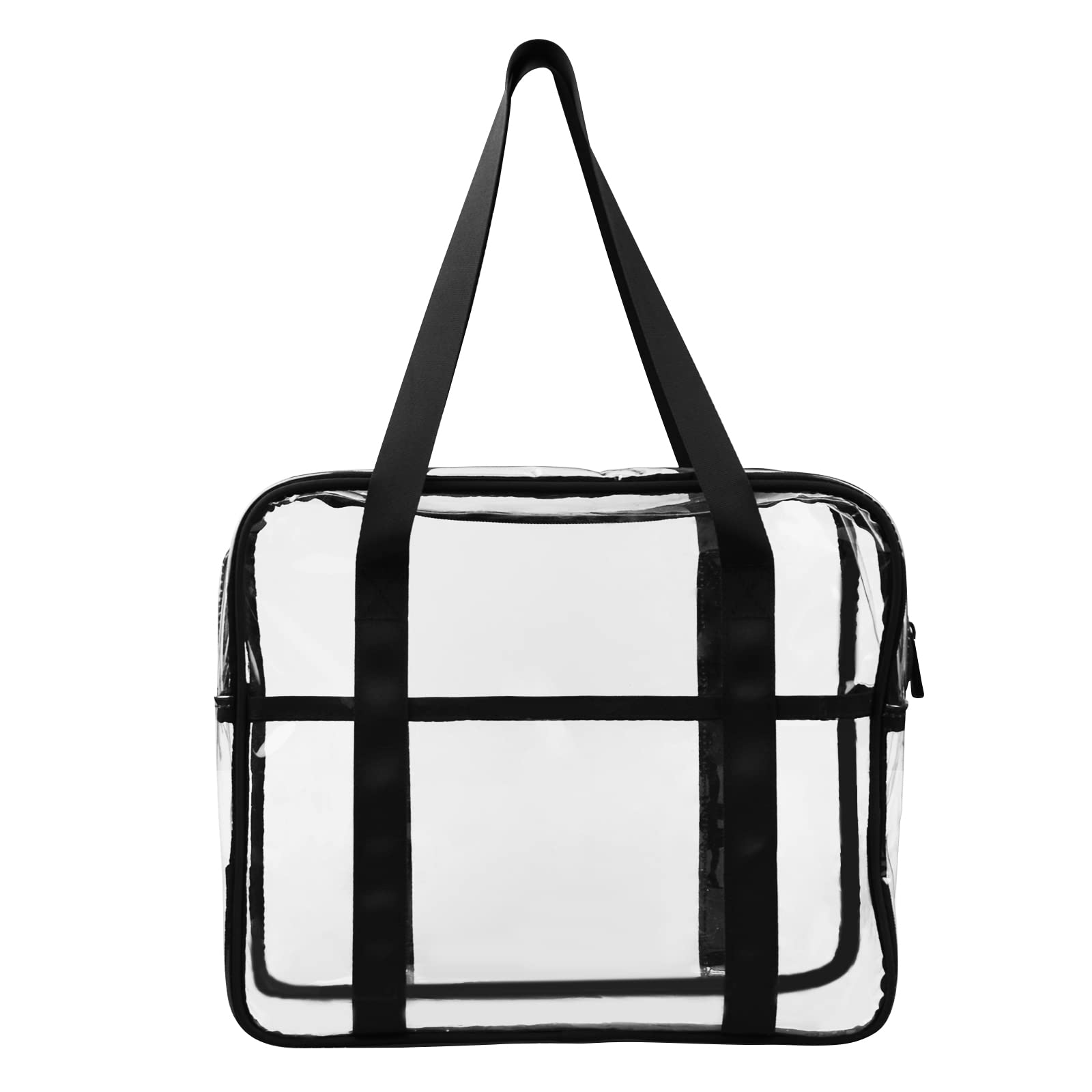 Surcotto Clear Tote Bag - Waterproof Transparent PVC Makeup Cosmetic Bag with Zipper - Large Travel & Beach Organizer for Men & Women - Perfect for Toiletries, Gym Essentials, and Vacation Packing