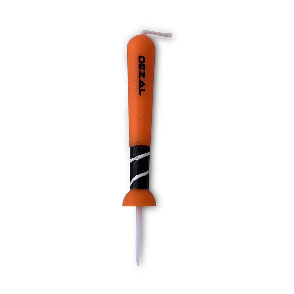 Orange Baseball Bat Candles (6 Pack) - Birthday Party Decor for Baseball Fans