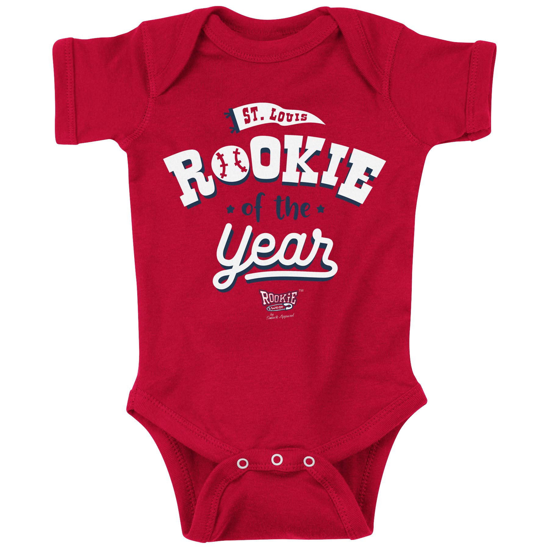 St. Louis Cardinals Baseball Onesie for Babies & Toddlers - Rookie of The Year Red Bodysuit (NB-4T) - Perfect for Game Day, Photo Shoots & Fan Gifts