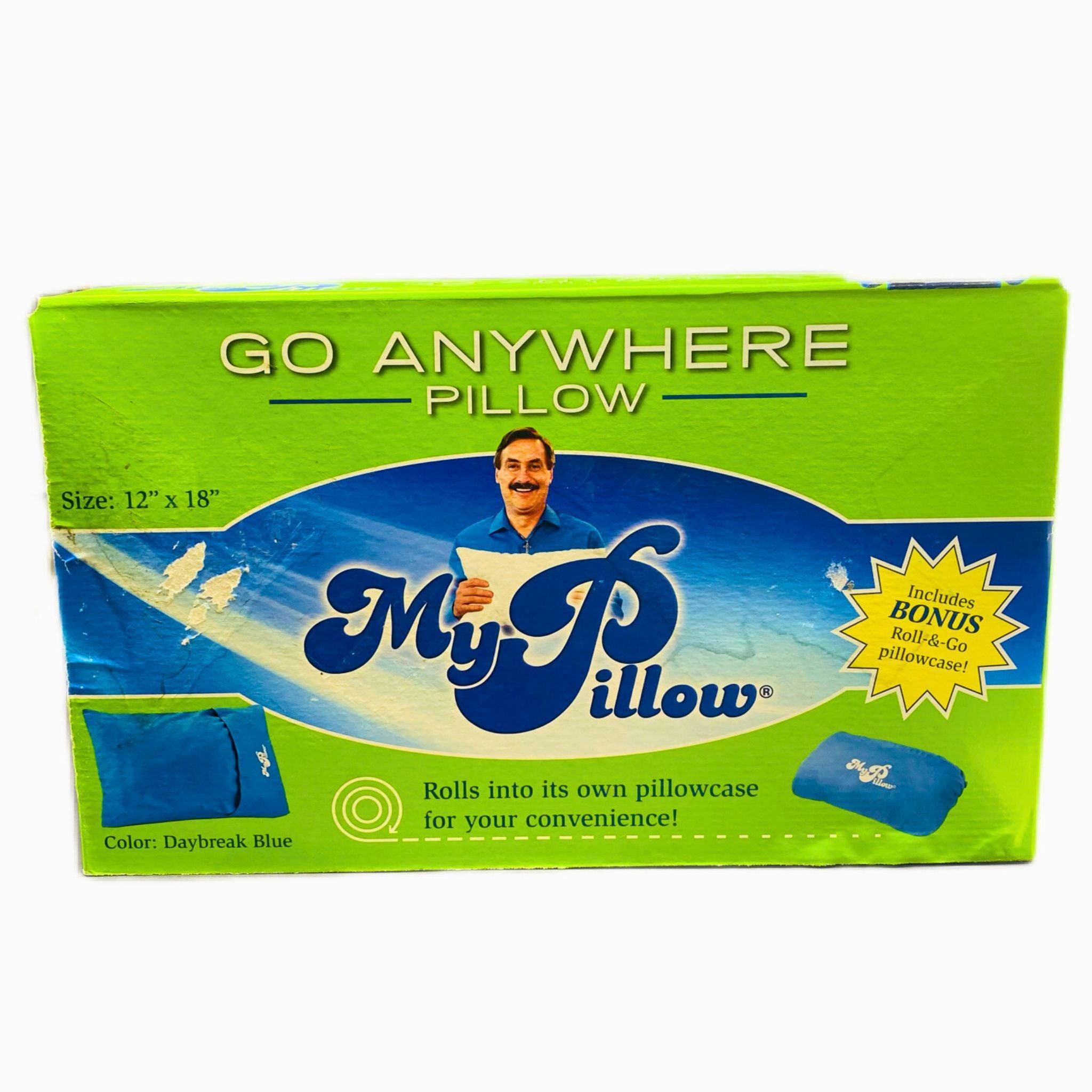 My Pillow Go Anywhere Travel Pillow Set - 17 Piece Portable Neck Pillow with Bonus Roll & Go Pillowcase for Airplane, Car, Camping & Office Use