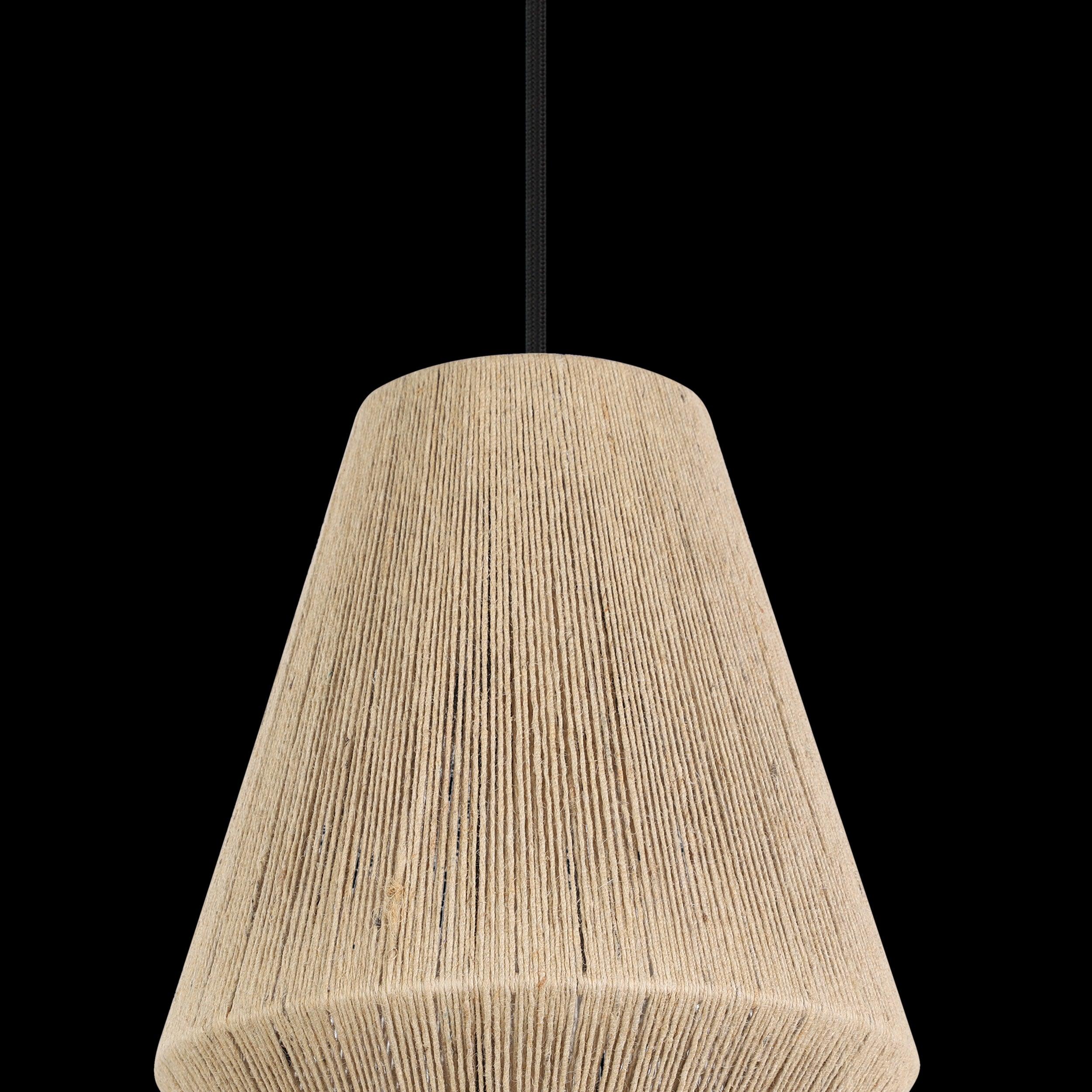 Eglo Alderney 3-Light Hemp Lampshade Ceiling Pendant Light Fixture - Modern Farmhouse Lighting for Dining Room, Kitchen Island & Bedroom