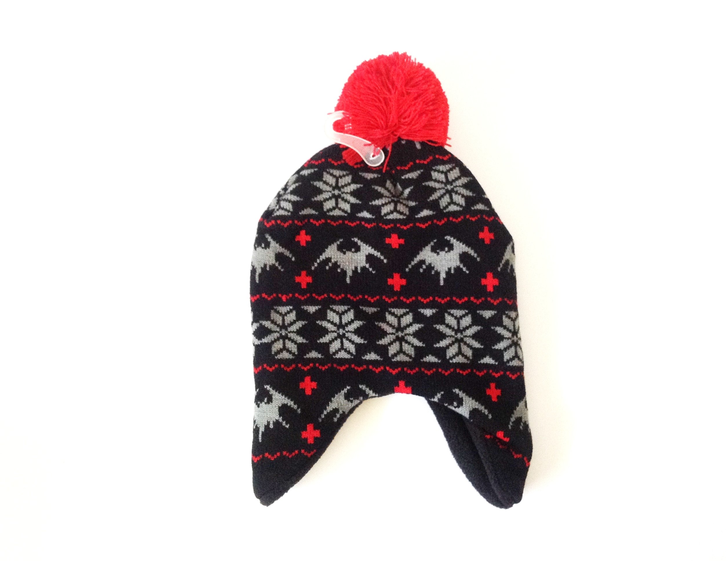 Nightmare Before Christmas Jack Skellington Beanie Hat - NBC Smiling Pumpkin Laplander Winter Cap for Halloween & Christmas Cosplay