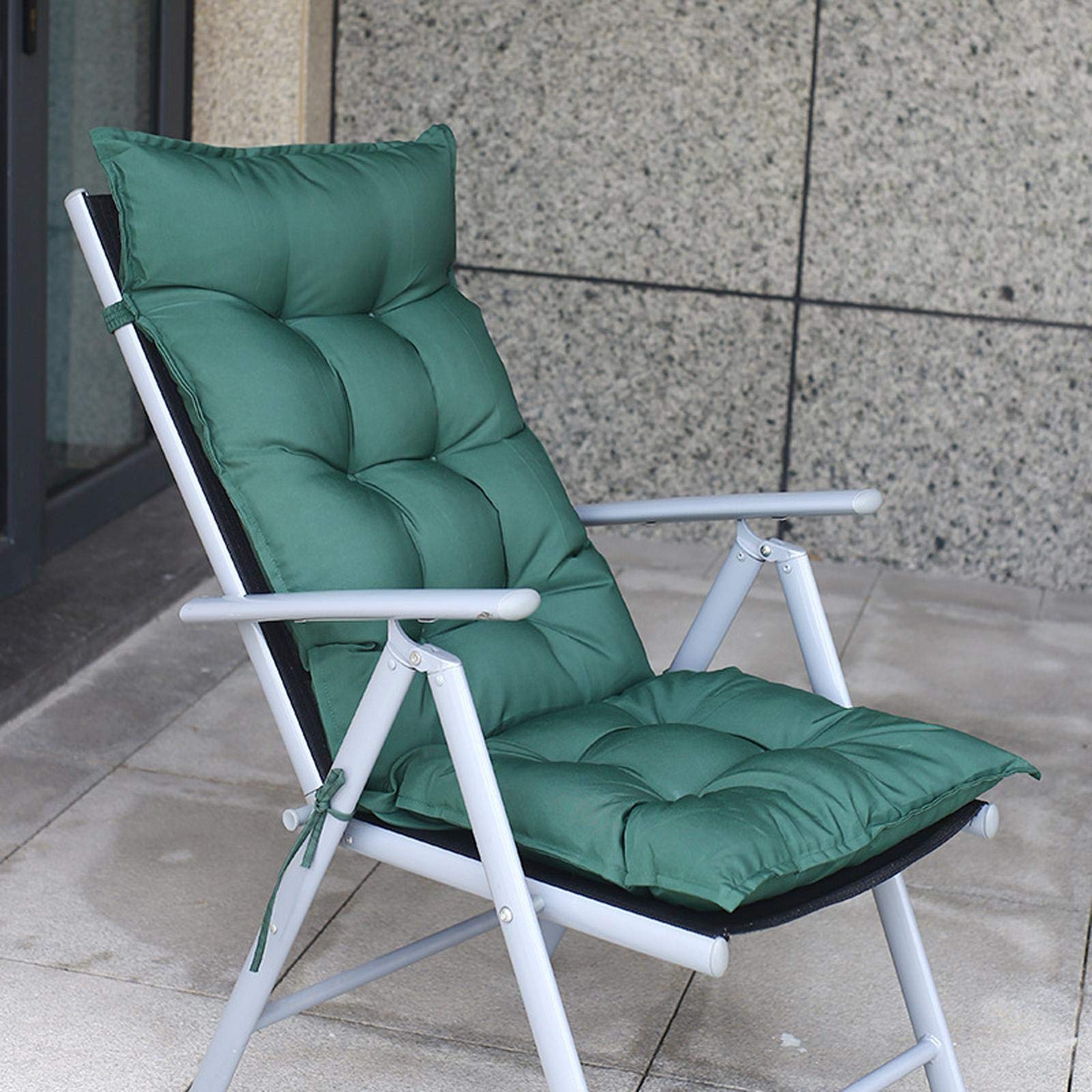 Premium High Back Seat Cushion - Durable Waterproof & Non-Slip Chair Pad for Patio, Garden, Recliner & Rocking Chairs - Indoor/Outdoor Use - Comfortable Support for Back Pain Relief (Green) - Perfect for Relaxing in Your Backyard, Living Room or Office