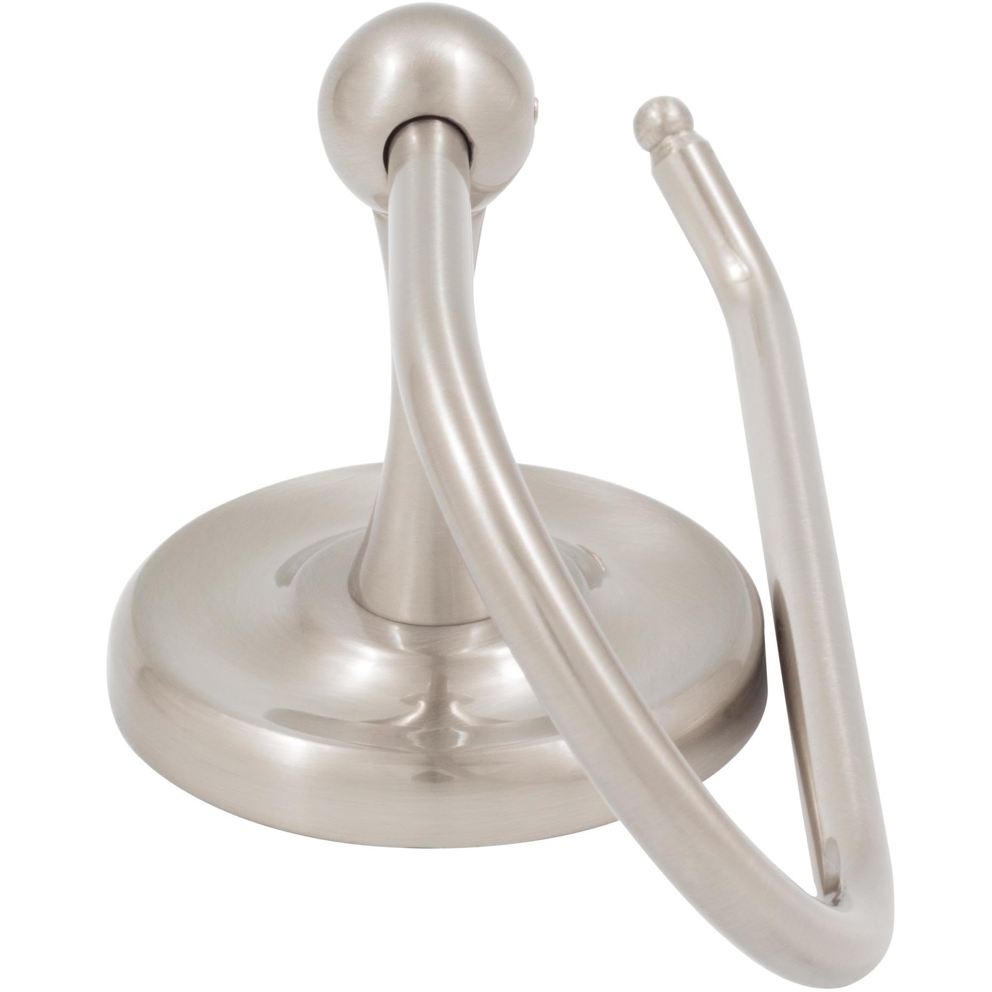 Stone Harbor Hardware European Style Paper Holder in Satin Nickel - Elegant Bathroom & Office Organizer for Toilet Paper, Towels, and Magazines