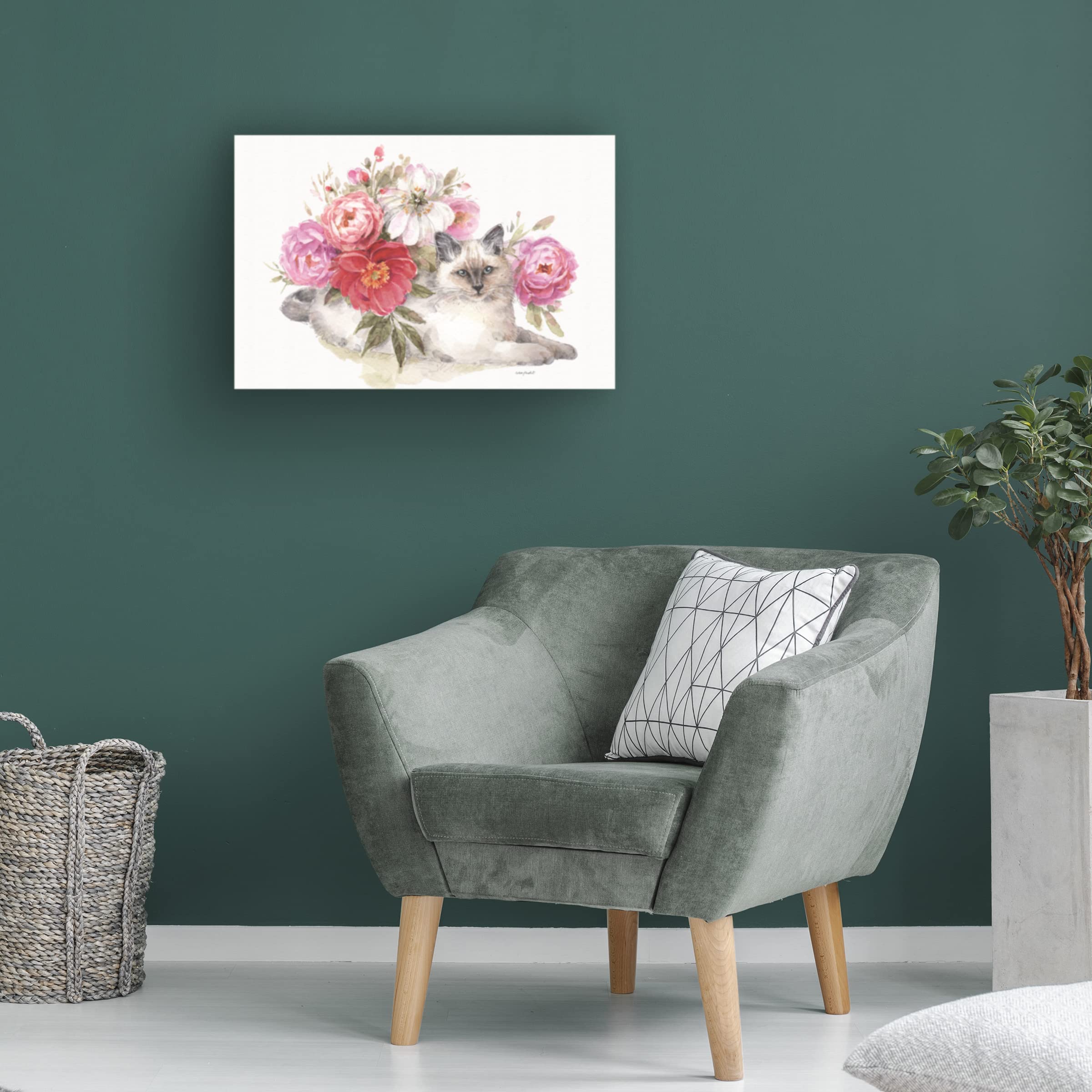 Lisa Audit 'Obviously Pink 21 Landscape' Canvas Wall Art Print - Modern Pink Abstract Painting for Living Room, Bedroom & Office Decor