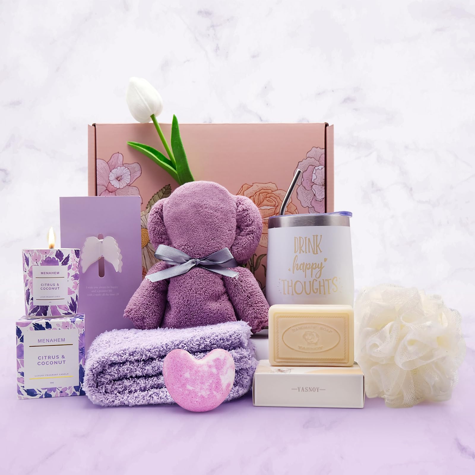 Best Self Care Spa Gift Baskets for Women - Relaxing Birthday, Christmas, Mother's Day Presents for Mom, Grandma, Sister, Wife & Best Friend | Thoughtful Get Well Soon & Special Occasion Gifts for Women Who Have Everything | Perfect for Home Spa Days, Stress Relief & Pampering