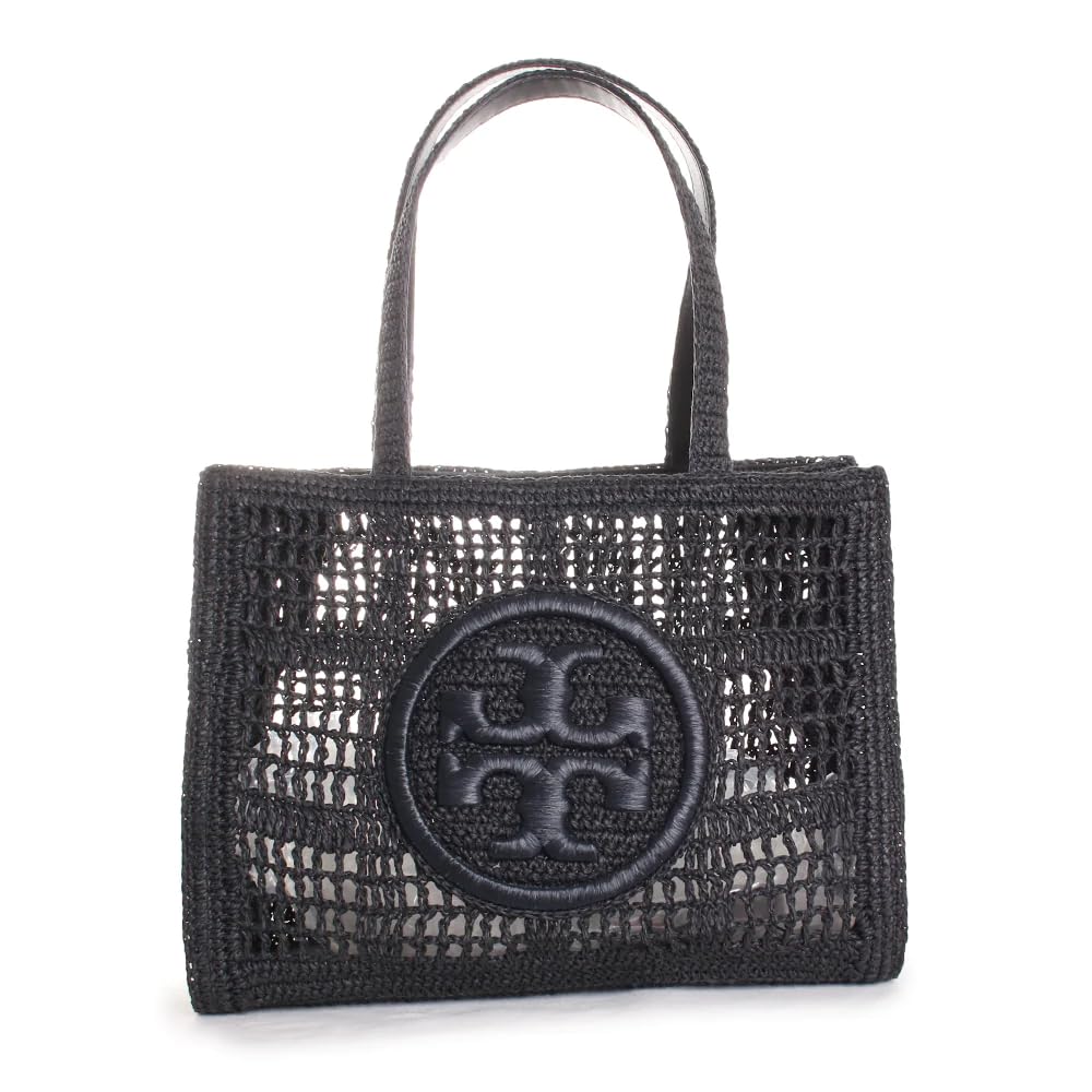 Tory Burch Ella Small Crochet Tote Bag for Women - Elegant Handmade Shoulder Bag for Work, Travel & Everyday Use