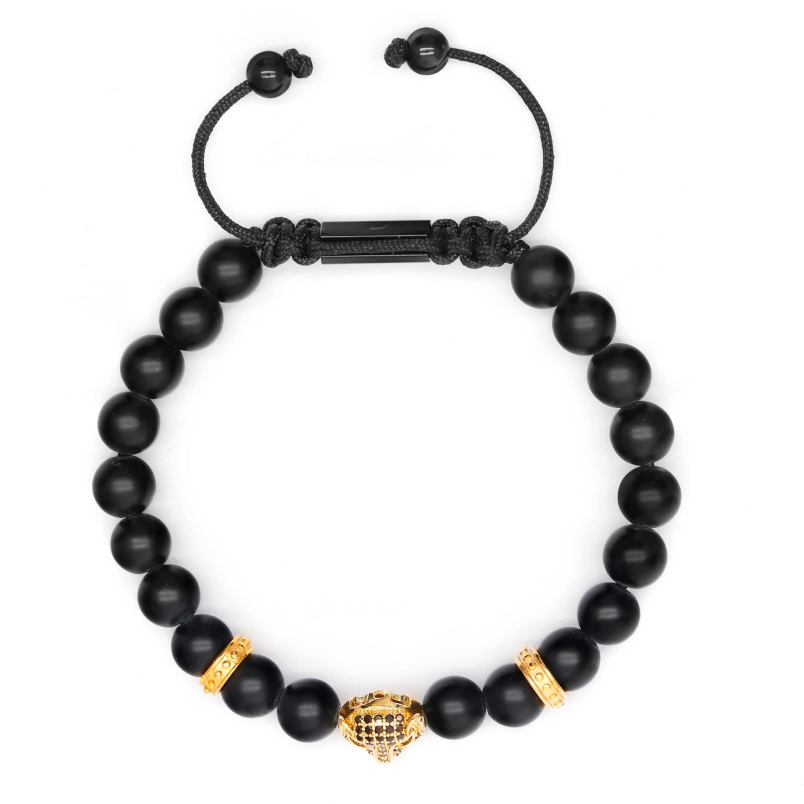 Handmade Leopard Beaded Bracelet for Men - Adjustable Natural Stone Bracelet with Stainless Steel Leopard Charm | Valentine's Day Gift for Him | Perfect for Casual Wear, Date Night & Outdoor Adventures
