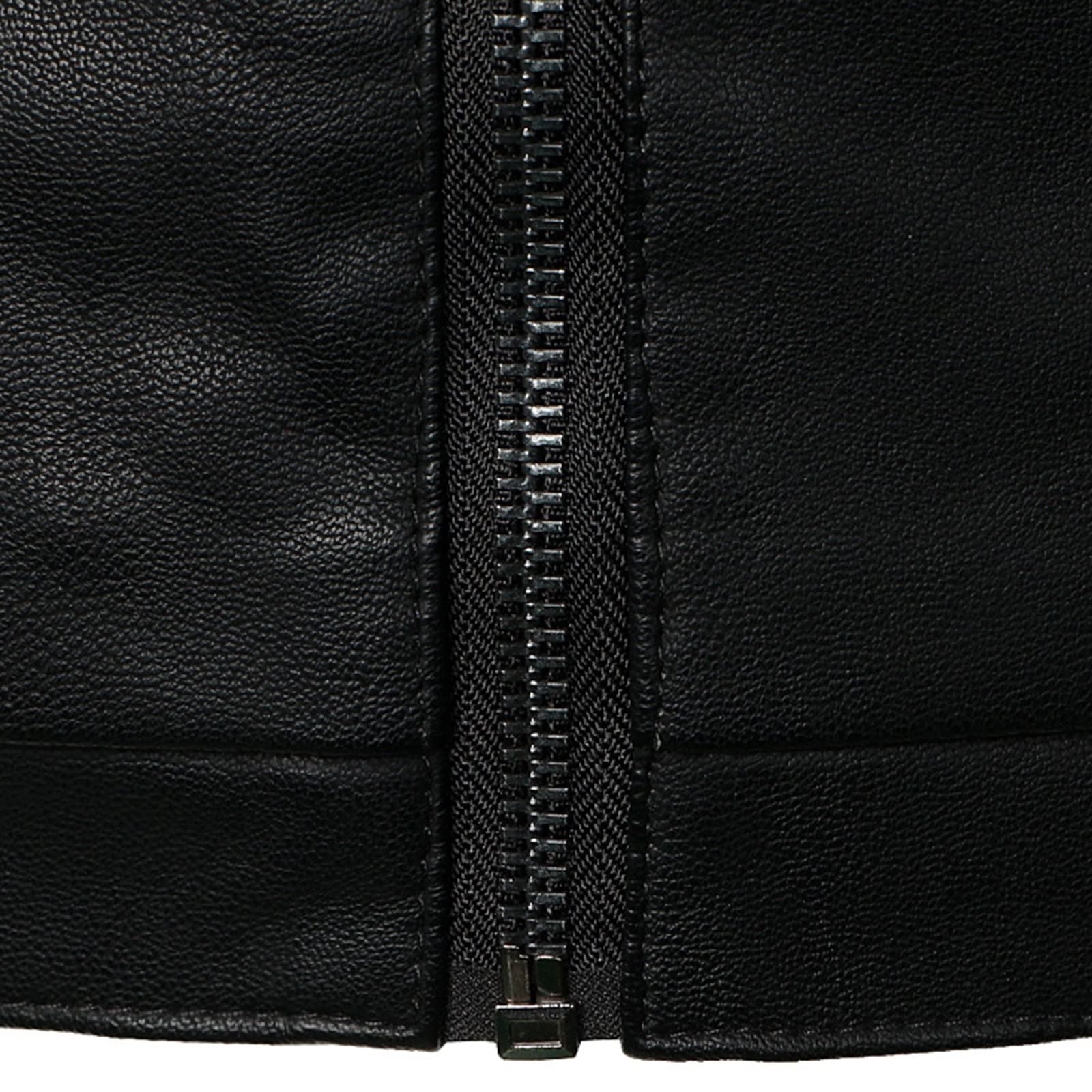 **Men's Black Faux Leather Hooded Motorcycle Jacket - Slim Fit Zip-Up Bomber Coat with Hood, Punk Style Windbreaker for Riding & Outdoor Activities**