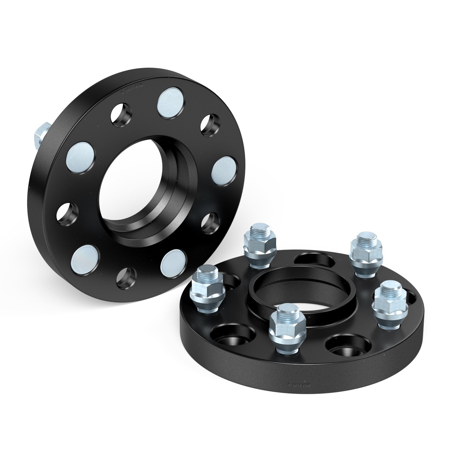 2PCS 25mm (1 Inch) 5x114.3 Hubcentric Wheel Spacers - 67.1mm Bore, 12x1.5 Studs - Compatible with Hyundai Genesis, Tiburon, Veloster, Kia Optima, Soul, Mazda 3, Miata, Protege, Jeep Patriot, Toyota & More - Black - Perfect for Enhanced Stance, Wheel Fitment & Performance Upgrades