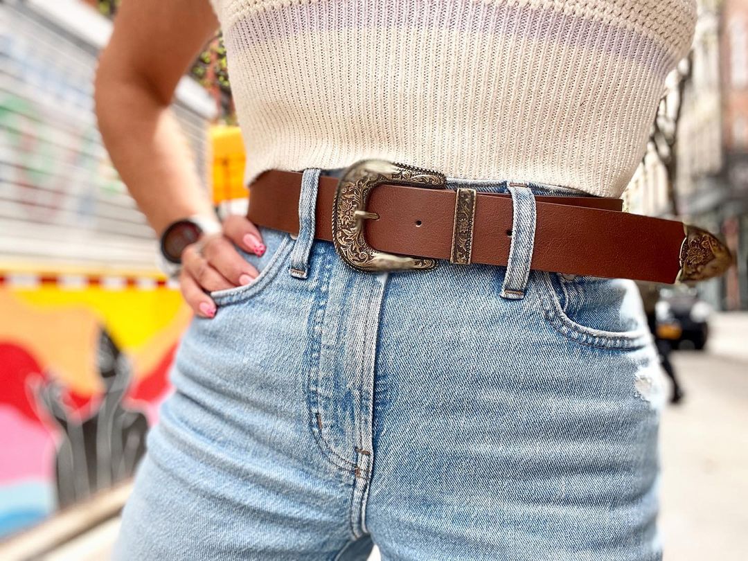 Novacas Genuine Leather Emmylou Belt in Cognac Brown - Stylish & Durable Waistband for Men & Women | Perfect for Office, Casual Wear & Formal Occasions