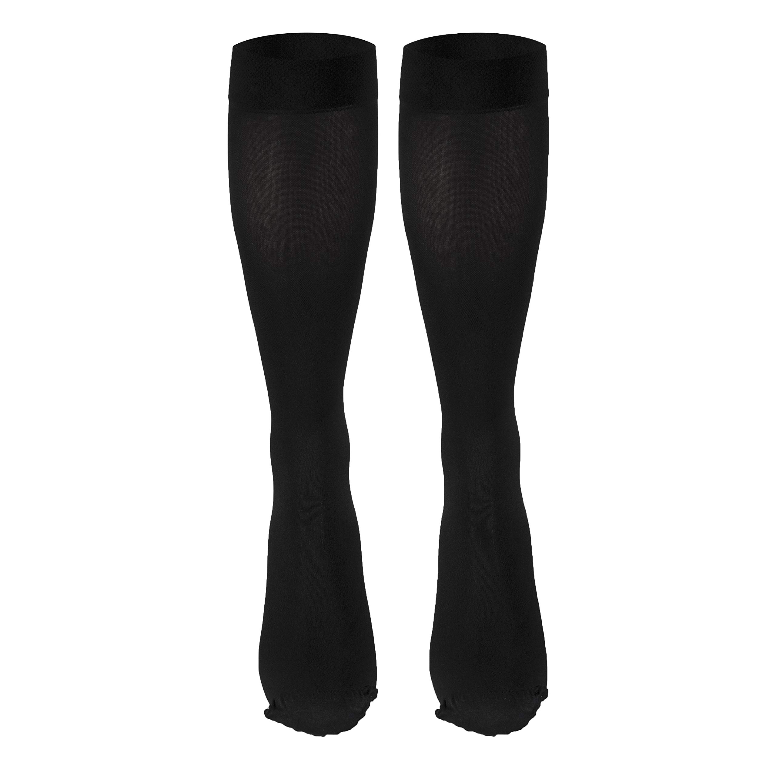 Truform Women's Knee High Compression Stockings 15-20 mmHg - Closed Toe Opaque Black Small - for Varicose Veins, Circulation & Post-Surgery Support - Perfect for Nurses, Travel & Everyday Comfort