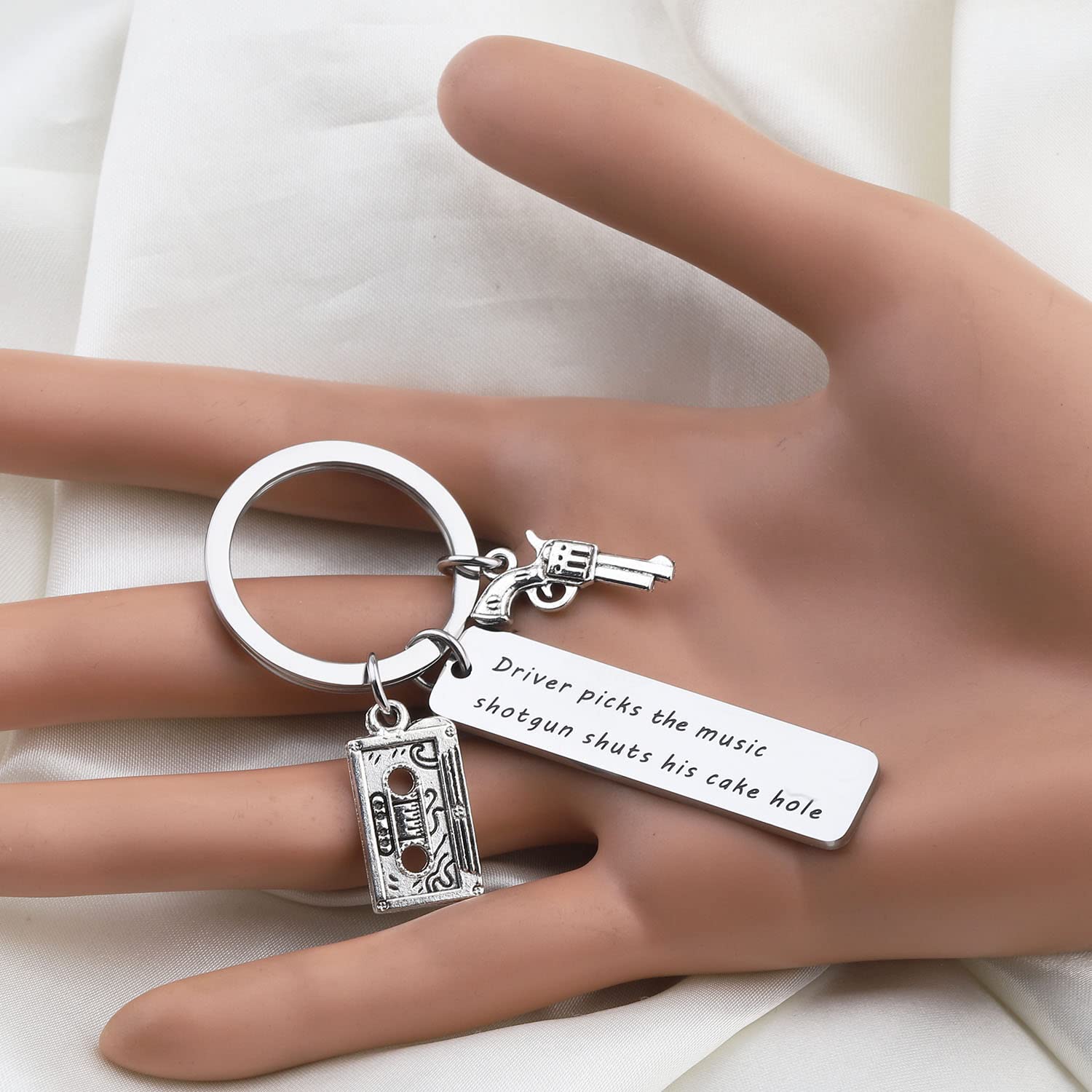 Bobauna Keychain - Inspirational Gift for Music Lovers & Drivers - Funny Shotgun Driver Picks Keyring - Perfect for Car Keys, Gifts & Fan Merchandise - Great for Road Trips & Music Enthusiasts