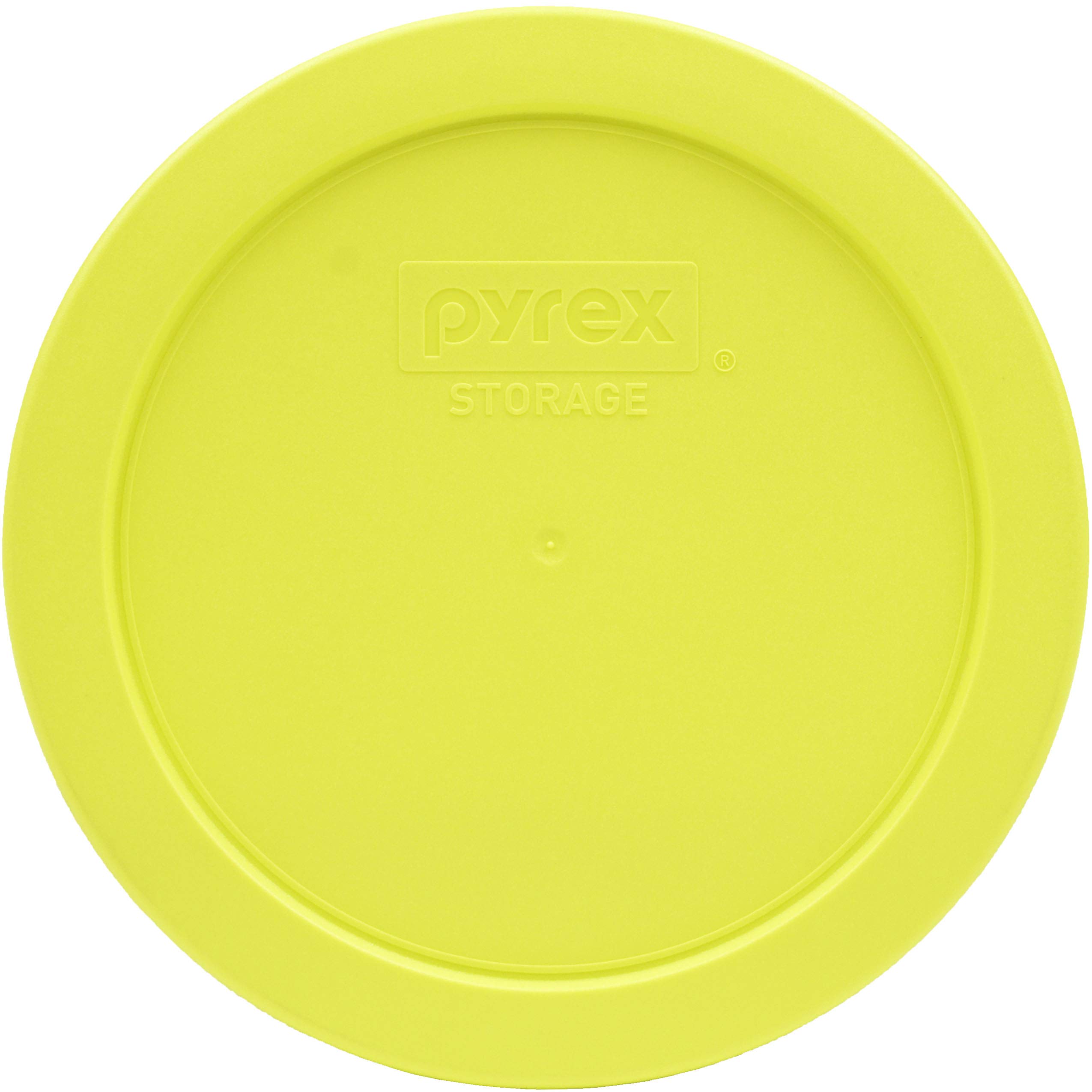 Pyrex 7201-PC Round Plastic Food Storage Replacement Lid - Yolk Yellow - Made in USA - Perfect for Meal Prep, Leftovers & Pantry Organization