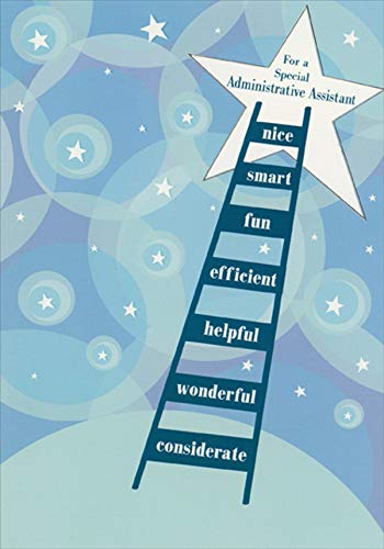 Designer Greetings Tall Ladder to Star Administrative Professionals Day Card - Perfect for Office Celebrations, Boss Appreciation Gifts & Employee Recognition