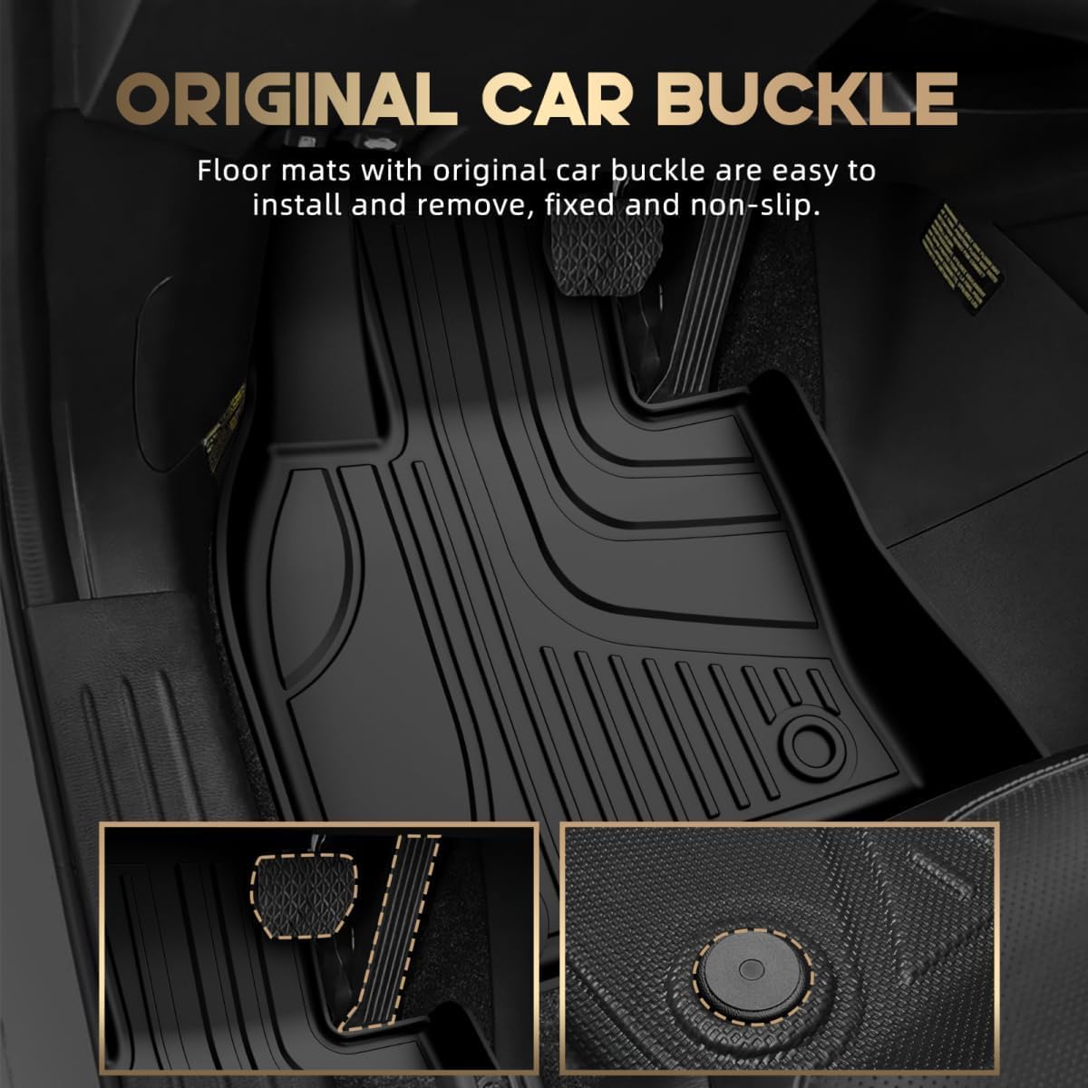Premium All-Weather Floor Mats & Trunk Liner Set for 2016-2023 Mazda CX-9 (7-Seater) - Heavy Duty Car Mats for 1st & 2nd Row - Perfect for Road Trips, Family Travel & Outdoor Adventures