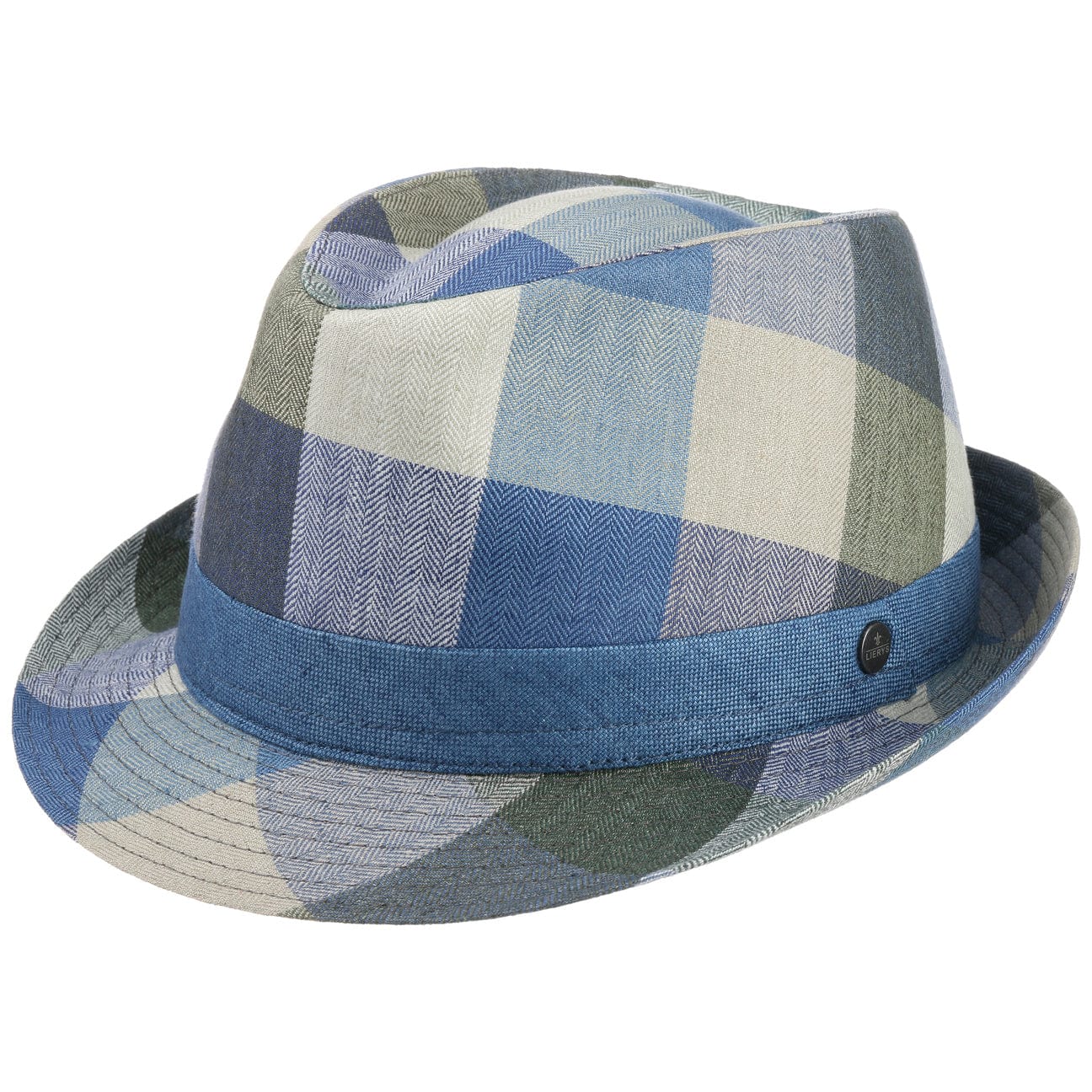 Payato Checks Trilby Linen Hat by Lierys - Stylish Summer Fedora for Men & Women | Perfect for Beach, Outdoor, and Casual Wear