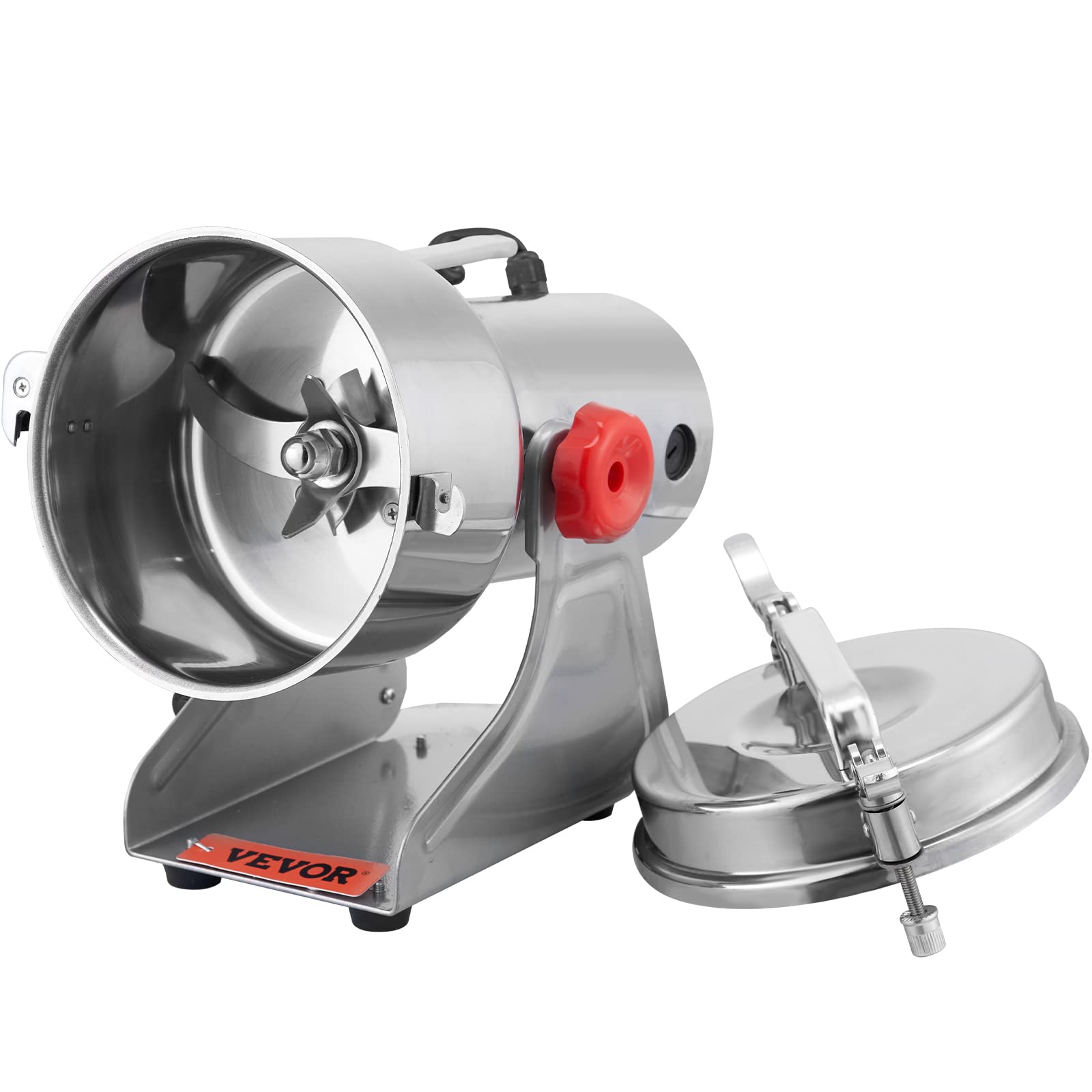 VEVOR 2500g Commercial Electric Grain Grinder - 3750W High-Speed Stainless Steel Mill for Coffee, Corn, Pepper & Dry Grains - Perfect for Bakeries, Restaurants & Home Kitchens