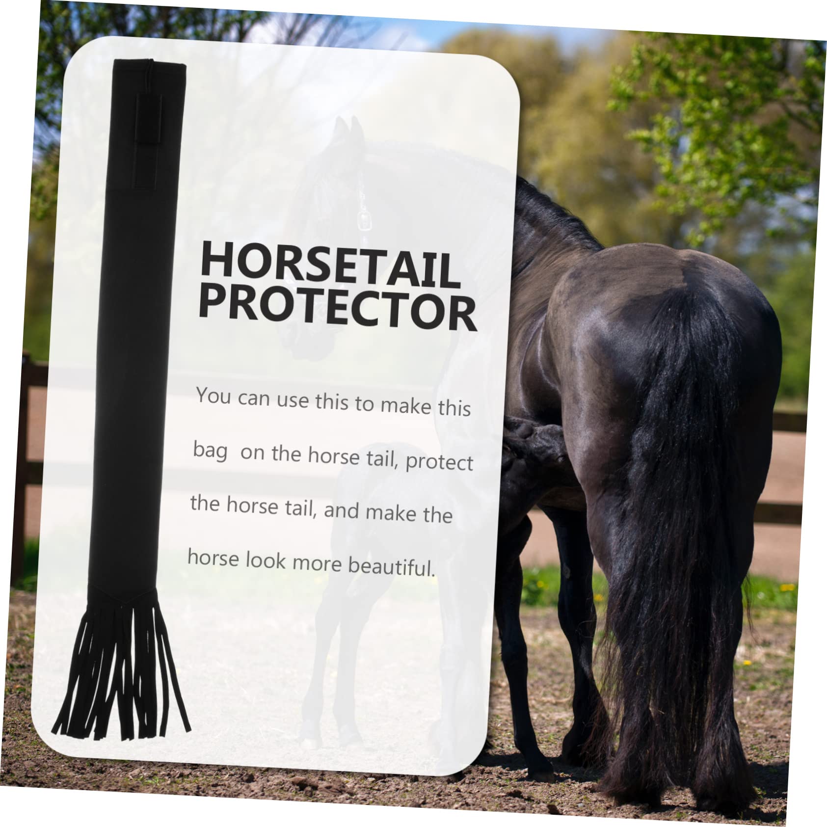 POPETPOP Cow Tail Bag | Horse Tail Cover Protector | Non-Woven Fabric Tail Wrap for Horses | Farm Supplies & Equestrian Accessories | Perfect for Horse Shows, Grooming, and Tail Protection