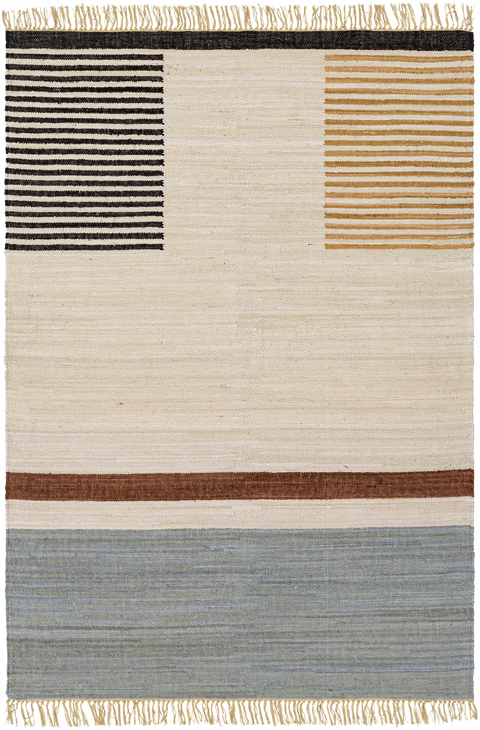 Hauteloom Annangrove Modern Area Rug 2' x 3' for Living Room & Bedroom - Soft & Durable - Black, Beige, Brown - Perfect for Home Decor, Cozy Spaces & High Traffic Areas