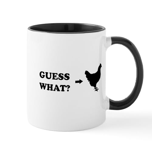 White/Black Inside - Guess What Chicken Butt Mugs