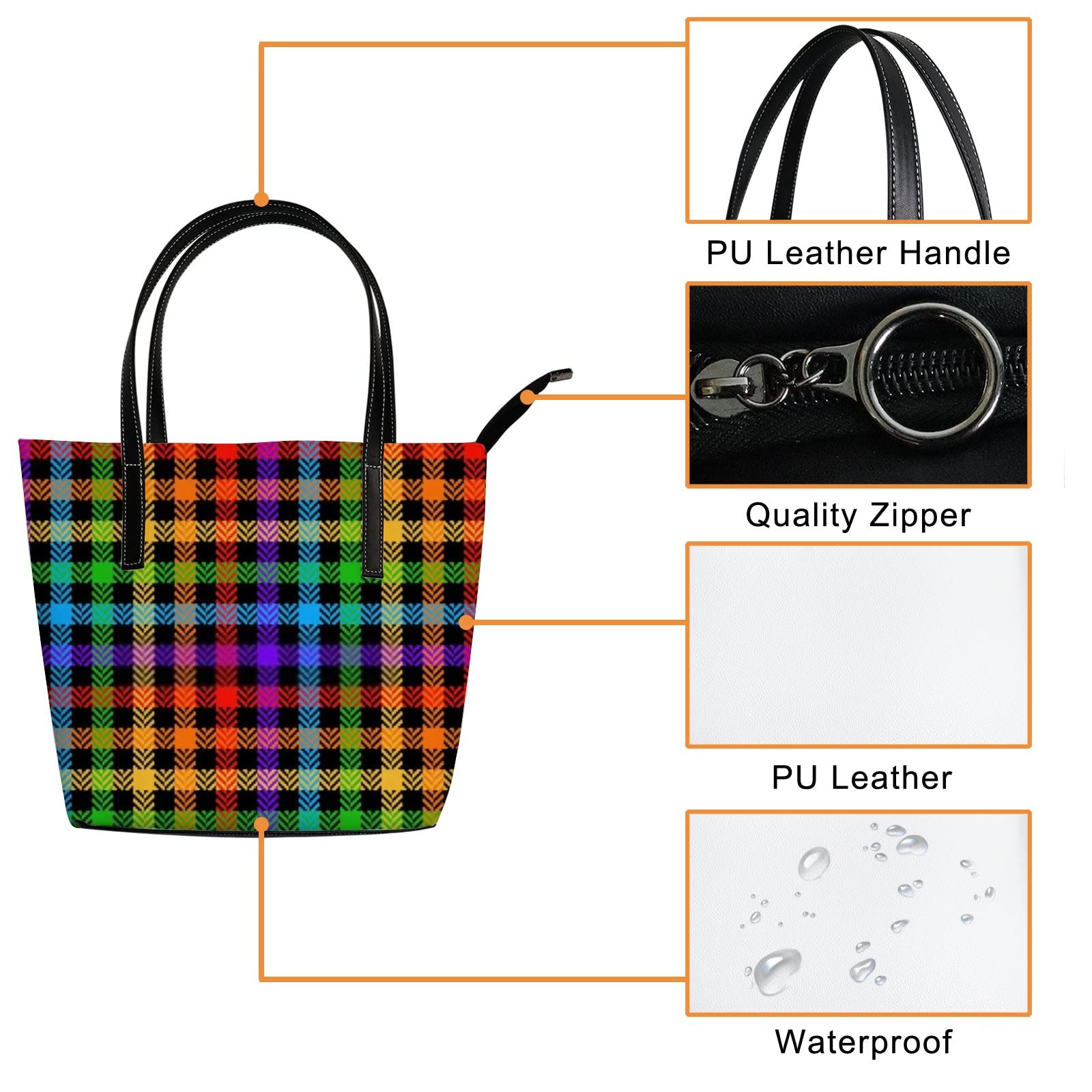 Premium Leather Tote Bag for Women - Stylish Crossbody Work Handbag with Zipper | Perfect for Office, Travel & Everyday Use (Coach Inspired Design)