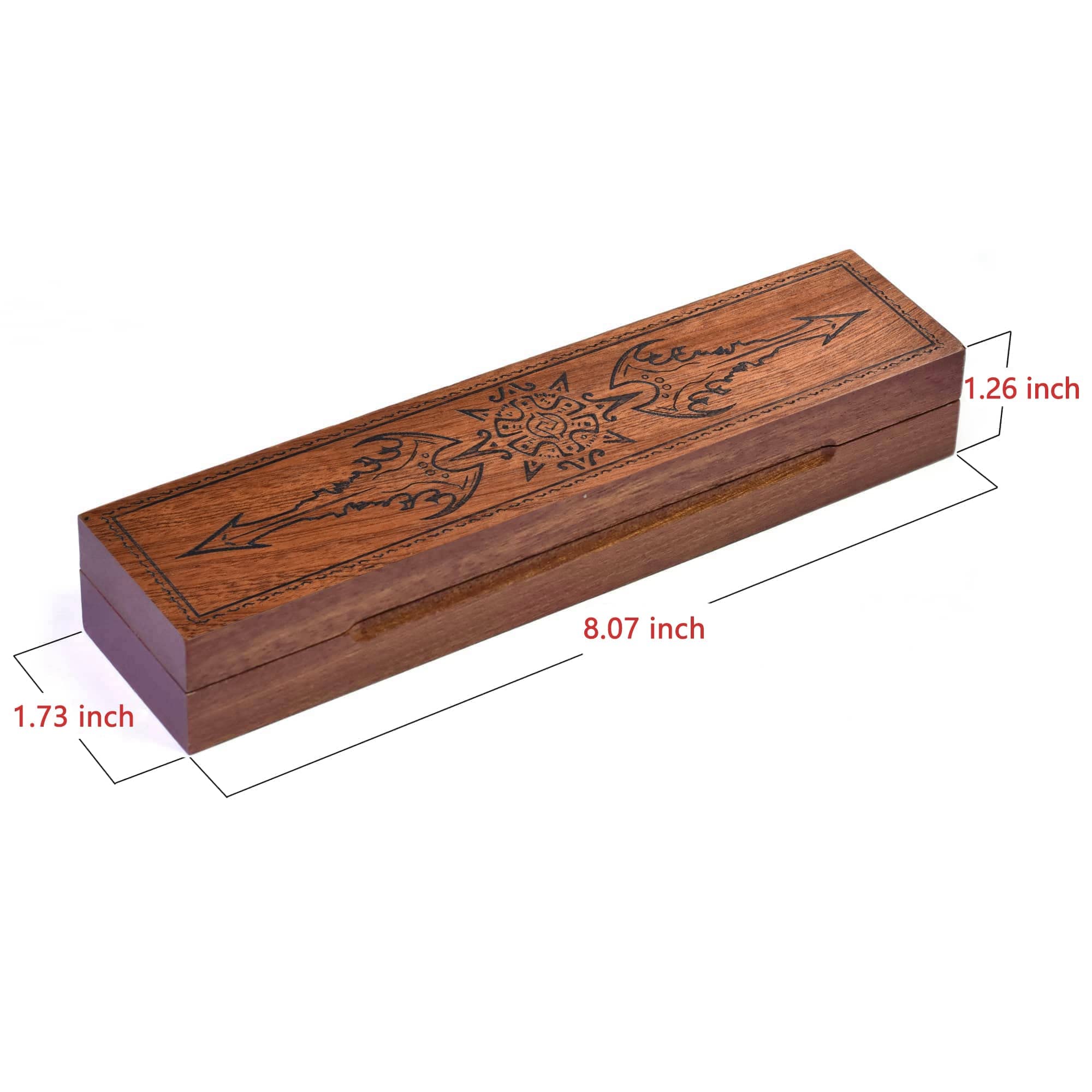 Acacia Wood DND Dice Box with Magnetic Lid & Felt Lining - Premium Dice Holder Case for D&D, Pathfinder & Tabletop RPG Games - Perfect for Game Nights, Travel & Storage (Sword of Damocles-Black)