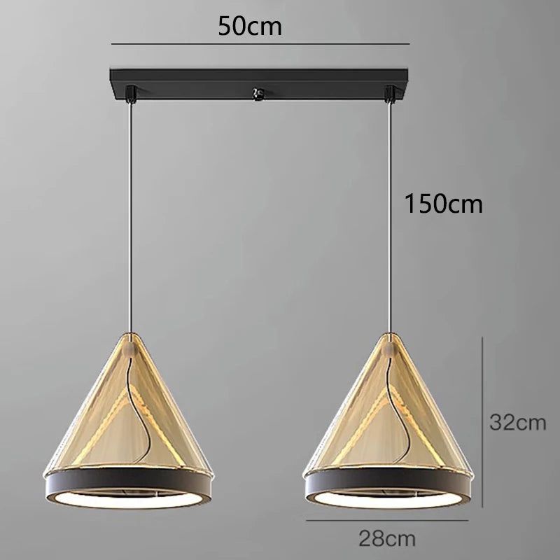 Modern Scone Pendant Light Fixture for Kitchen Island - Dimmable LED Lighting for Dining Room, Bar Counter & Breakfast Nook