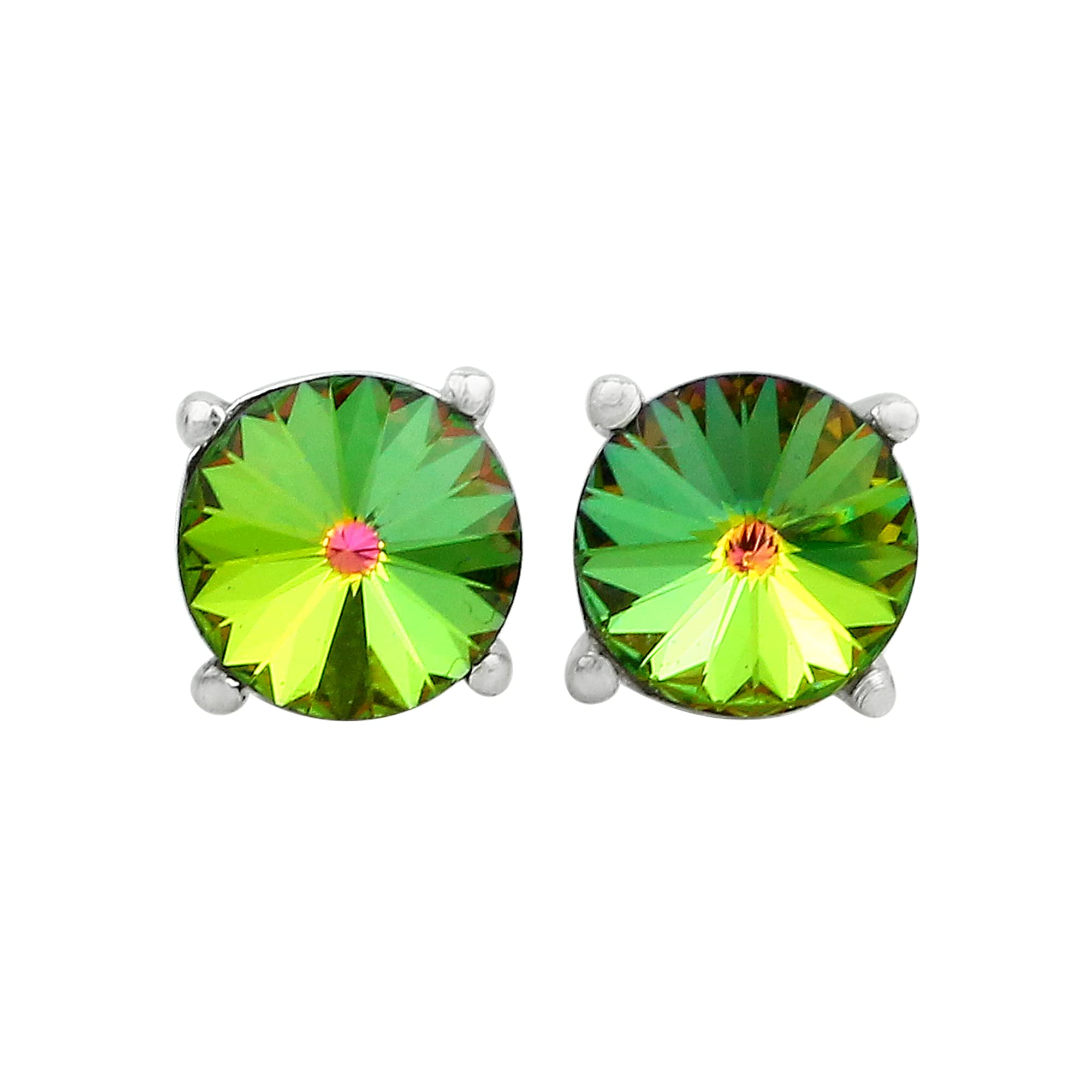 Premium AAA+ Quality Crystal Stud Earrings for Women - Sterling Silver Hypoallergenic Jewelry - Elegant Everyday & Party Wear Earrings
