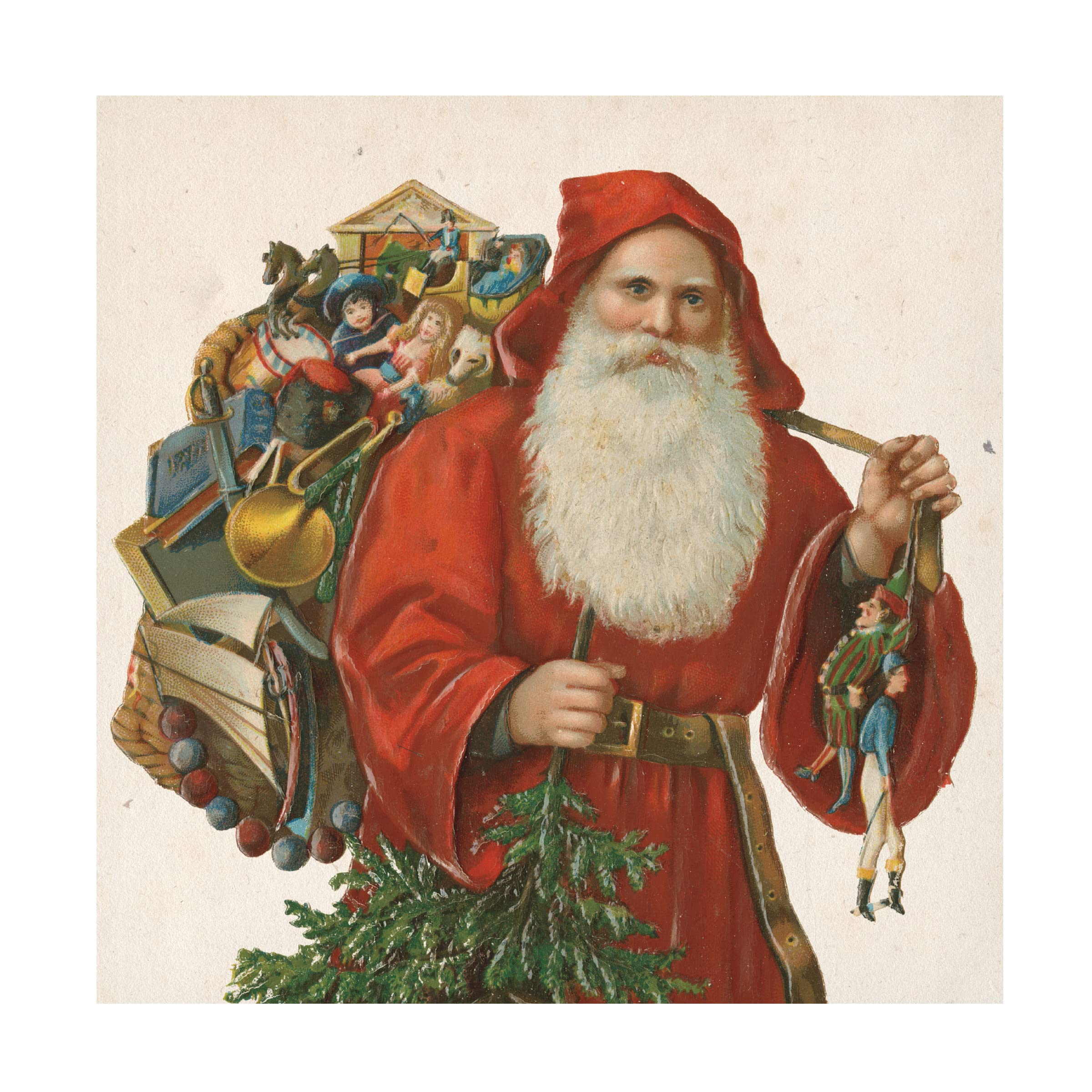 Trademark Fine Art 'Victorian Santa III' Canvas Art Print by Wild Apple Portfolio - Perfect for Christmas Home Decor & Holiday Gifting