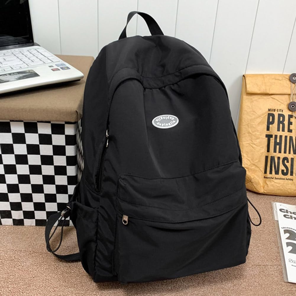 Juoxeepy Cute Aesthetic Laptop Backpack for Women - Lightweight Nylon College Backpack with USB Charging Port, Water Resistant Travel Daypack - Perfect for School, Work, Commuting & Travel Accessories