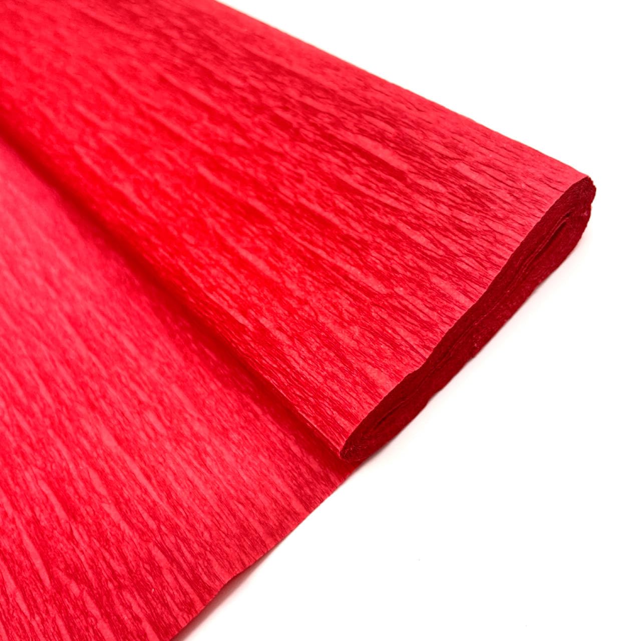 Lmlliang Crepe Paper Rolls - 250 × 25cm, DIY Gift Wrapping Paper for Crafts, Birthday, Wedding, Holiday Decorations, Paper Flowers (Red) | Perfect for Party Decor, Scrapbooking, and School Art Projects