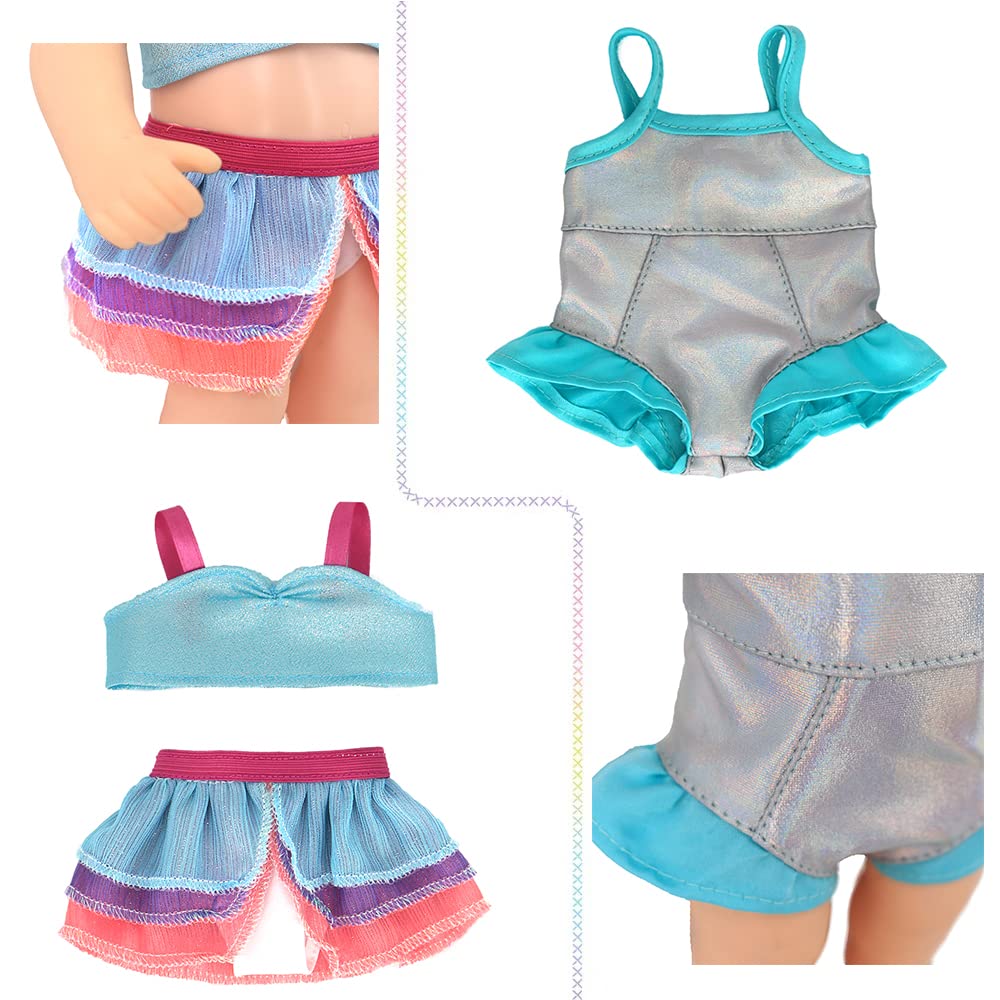 12 Sets Baby Doll Clothes Outfits with Hats for 10-12 Inch Dolls - Cute Dresses & Accessories for American Girl Dolls, Perfect for Role Play, Gift Giving & Collecting