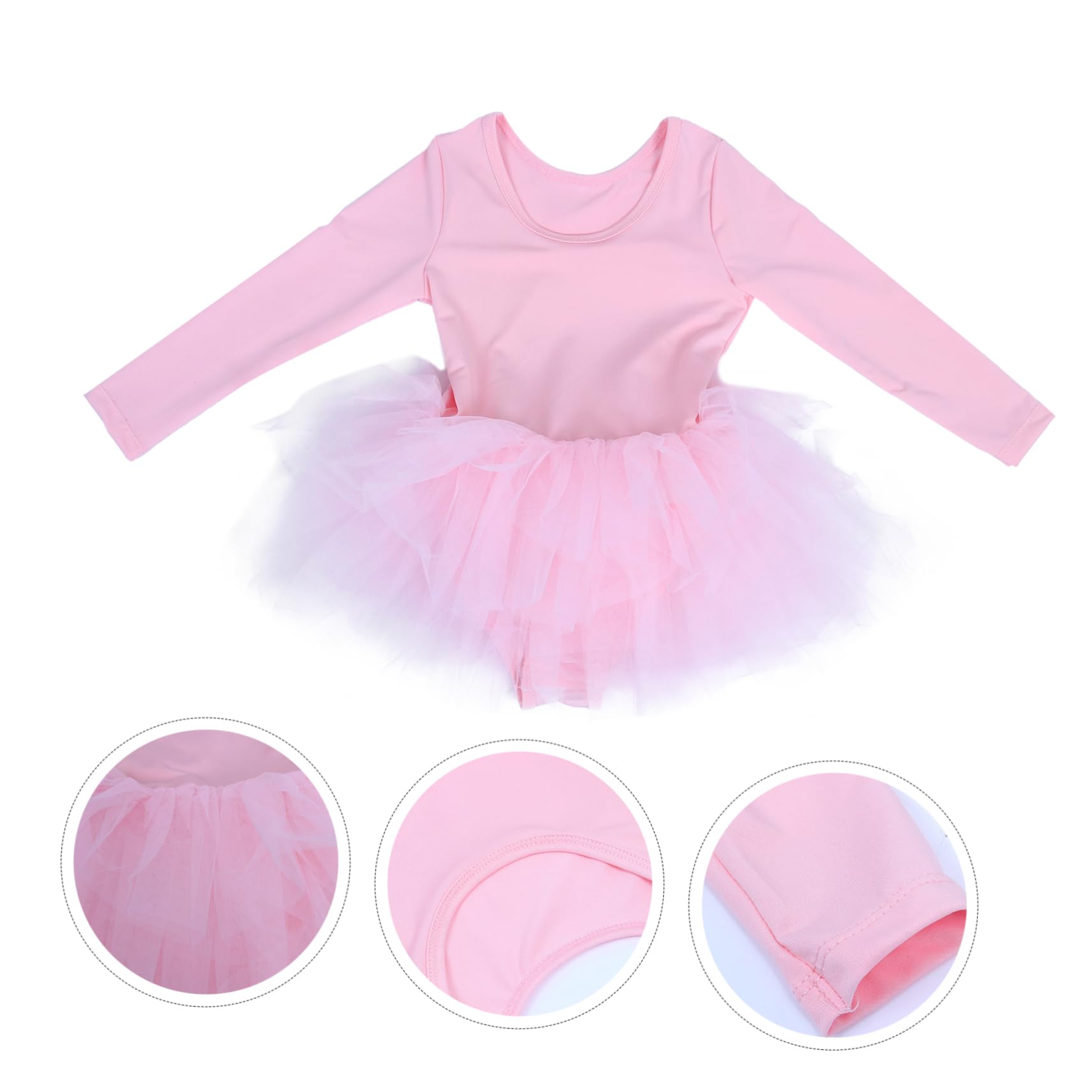 SAFIGLE Girls Ballet Dance Outfit - Soft Milk Silk Bodysuit with Tutu Skirt for Kids Ballet Class, Recital & Performance