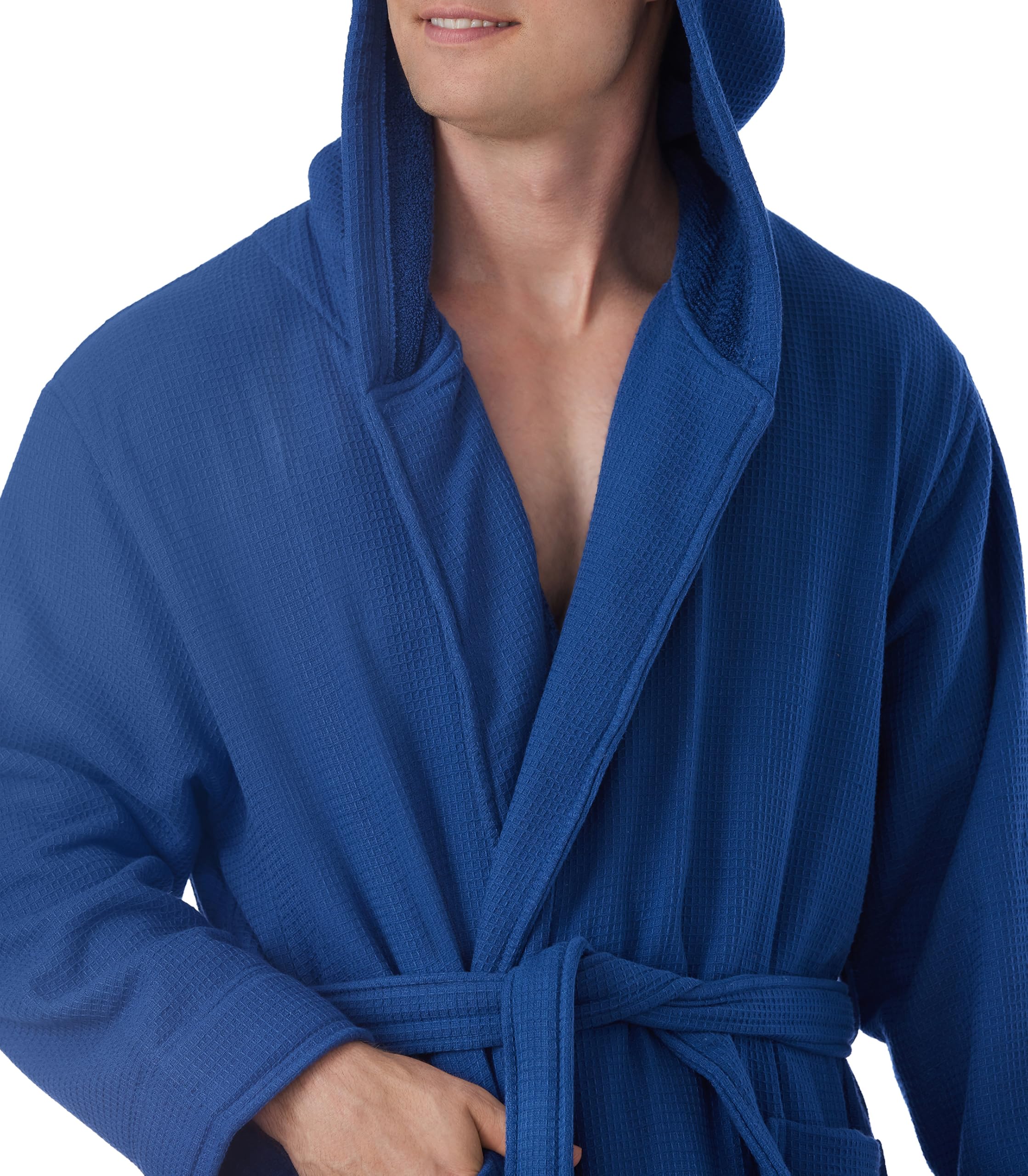 Soft & Cozy Hooded Waffle Terry Bathrobe for Women - Luxury Spa Robe with Pockets - Perfect for Relaxing at Home, Lounging & Post-Shower Comfort