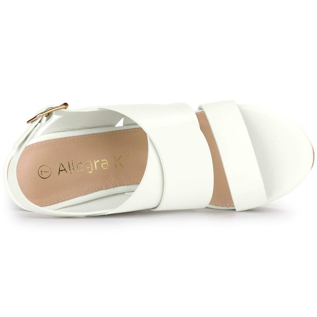 Allegra K Women's Wood Wedge Platform Sandals - Comfortable Summer Beach Shoes for Outdoor Walking, Vacation & Casual Outfits
