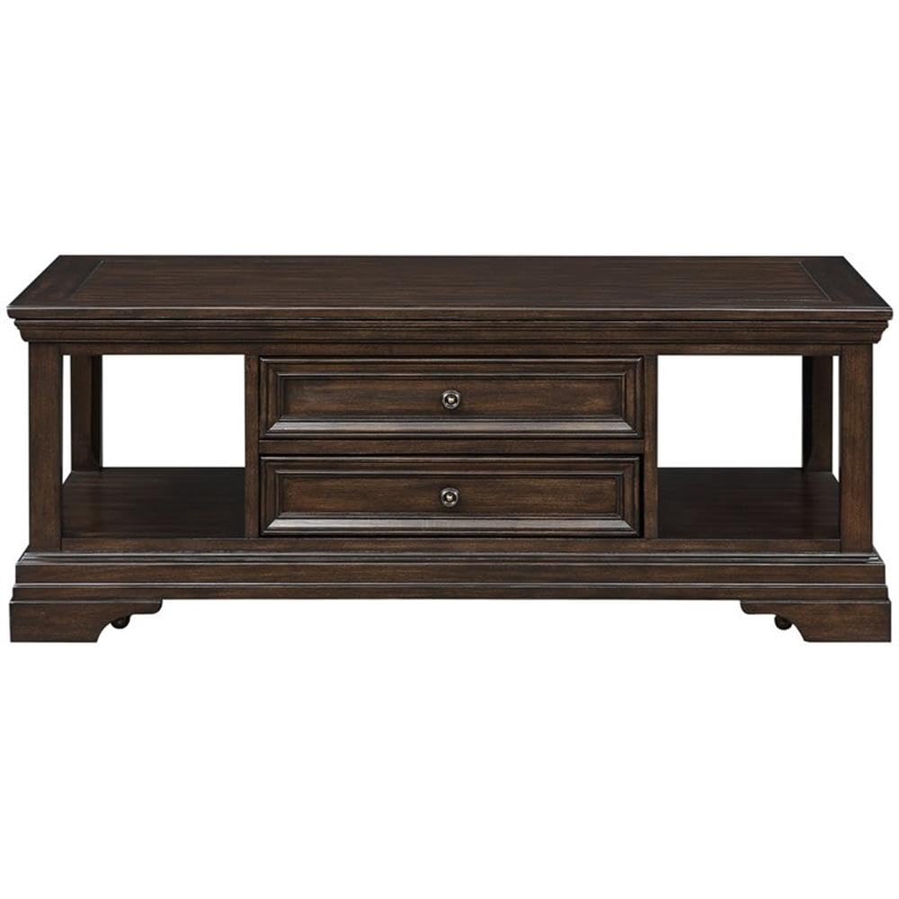Lexicon Tobias Traditional Wooden Lift Top Coffee Table - Espresso Finish - Perfect for Living Room, Home Office & Small Spaces