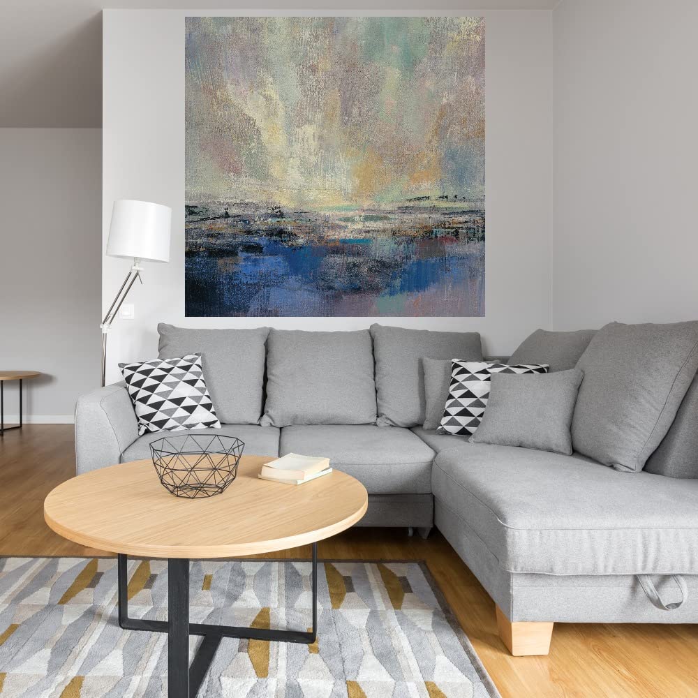 Silvia Vassileva Coastal View II Fine Art Canvas Wall Decor - 22x22 Inch Ready to Hang Painting for Living Room, Bedroom, Office - Beach Theme Home Decor & Gift Idea
