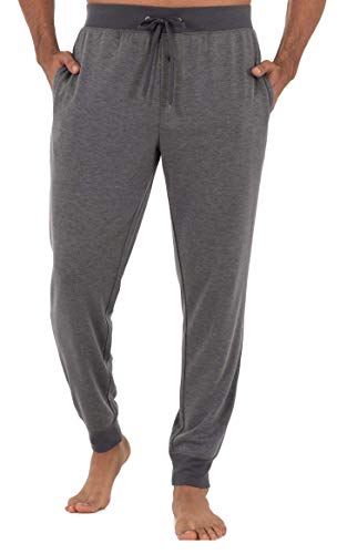 Charcoal Sky BeyondSoft Waffle Knit Jogger Lounge Pants for Men - 2XL, Ultra Soft Sleepwear & Relaxation Pants for Home, Yoga, and Lounging