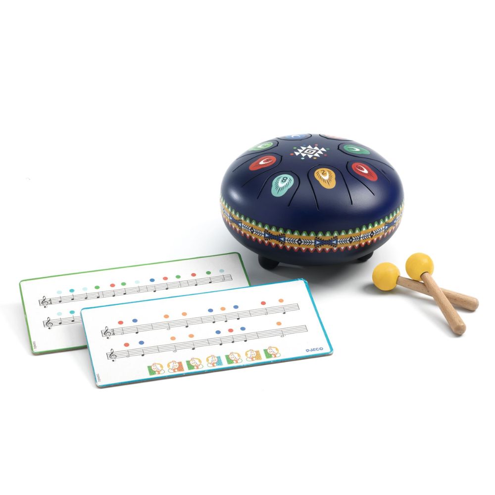 Djeco Animambo Musical Toys - Mini Steel Drum for Kids | Fun & Educational Percussion Instrument for Toddlers & Preschoolers | Perfect for Birthday Gifts, Classroom Activities & Music Exploration